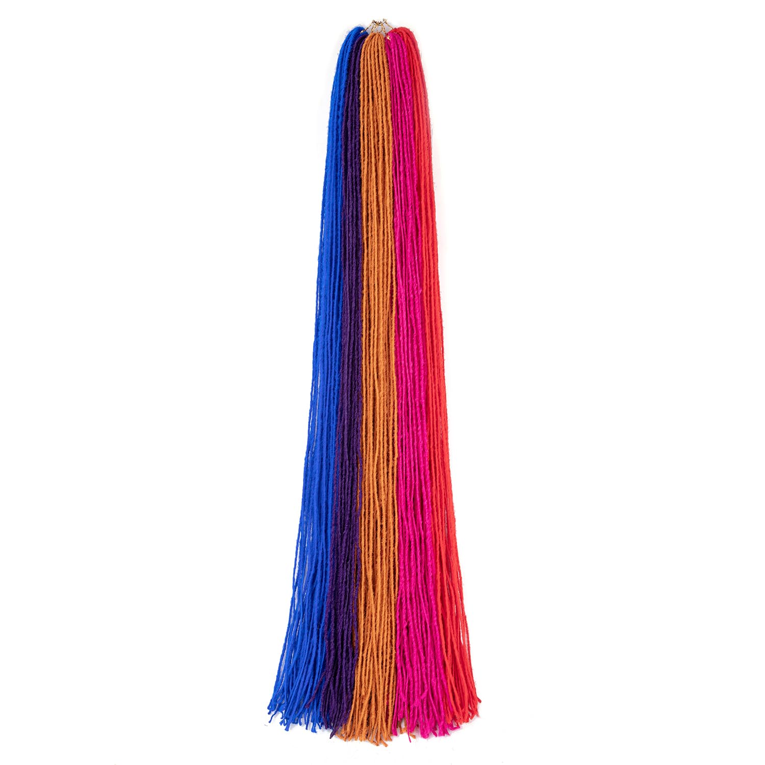 GUOHUI Micro Faux Locs Crochet Hair, 36 Inch 5 Packs Mix Color A DIY Braids Straight Styles (36'',MixA)