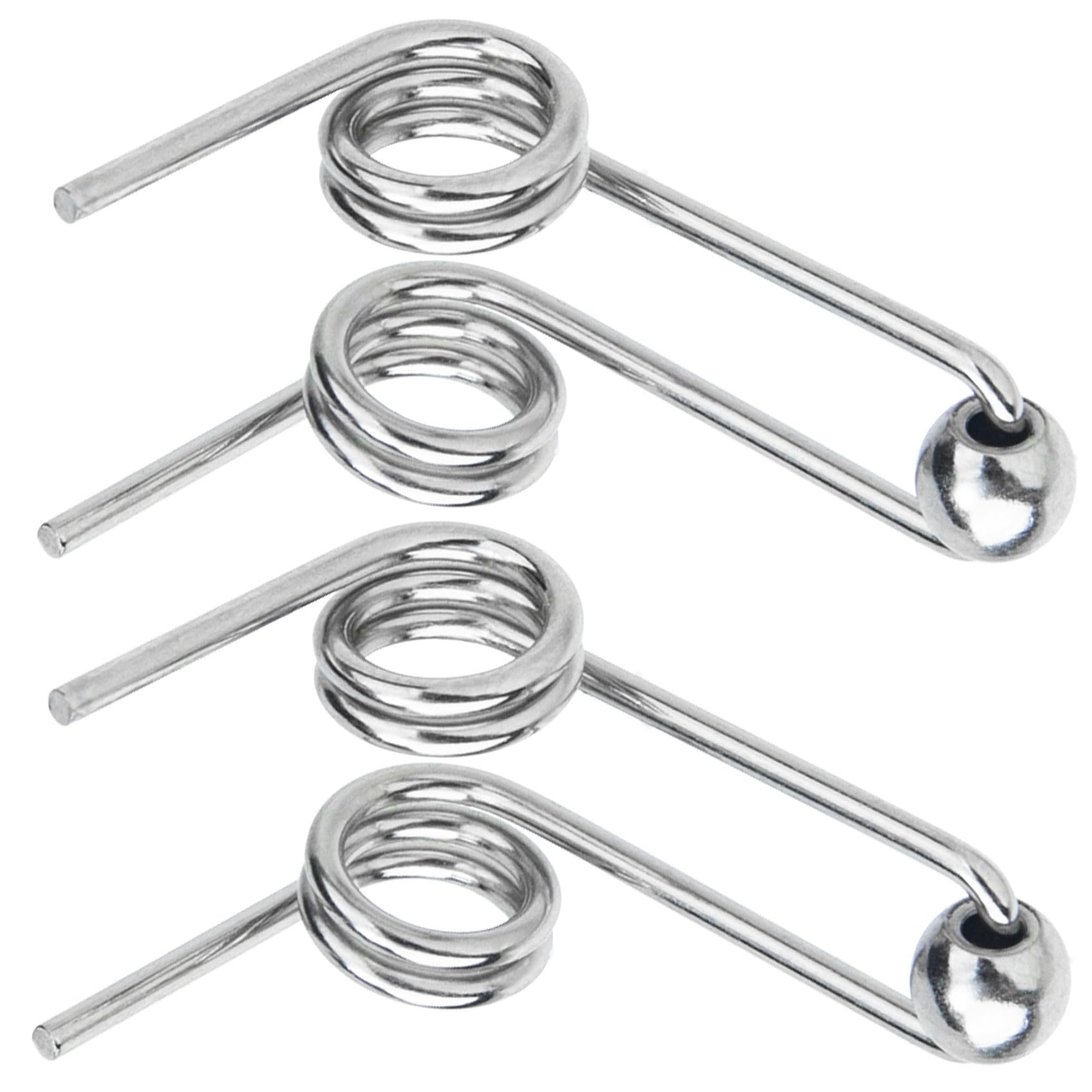 Isslly 2 Pack Double Return Torsion Springs, 0.94 Inch Length Alloy Replacement Accessories for Hair Curling Iron Rod, Hair Curl