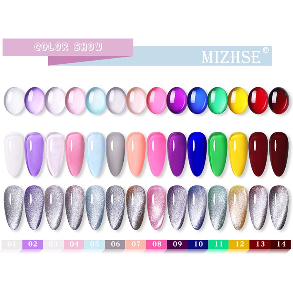 Mizhse 10Ml Universal Cat Eye Gel Nail Polish Bright Silver Uv Gel Nail Polish Glitter Nail Art Varnish With Magnetic (Sliver)