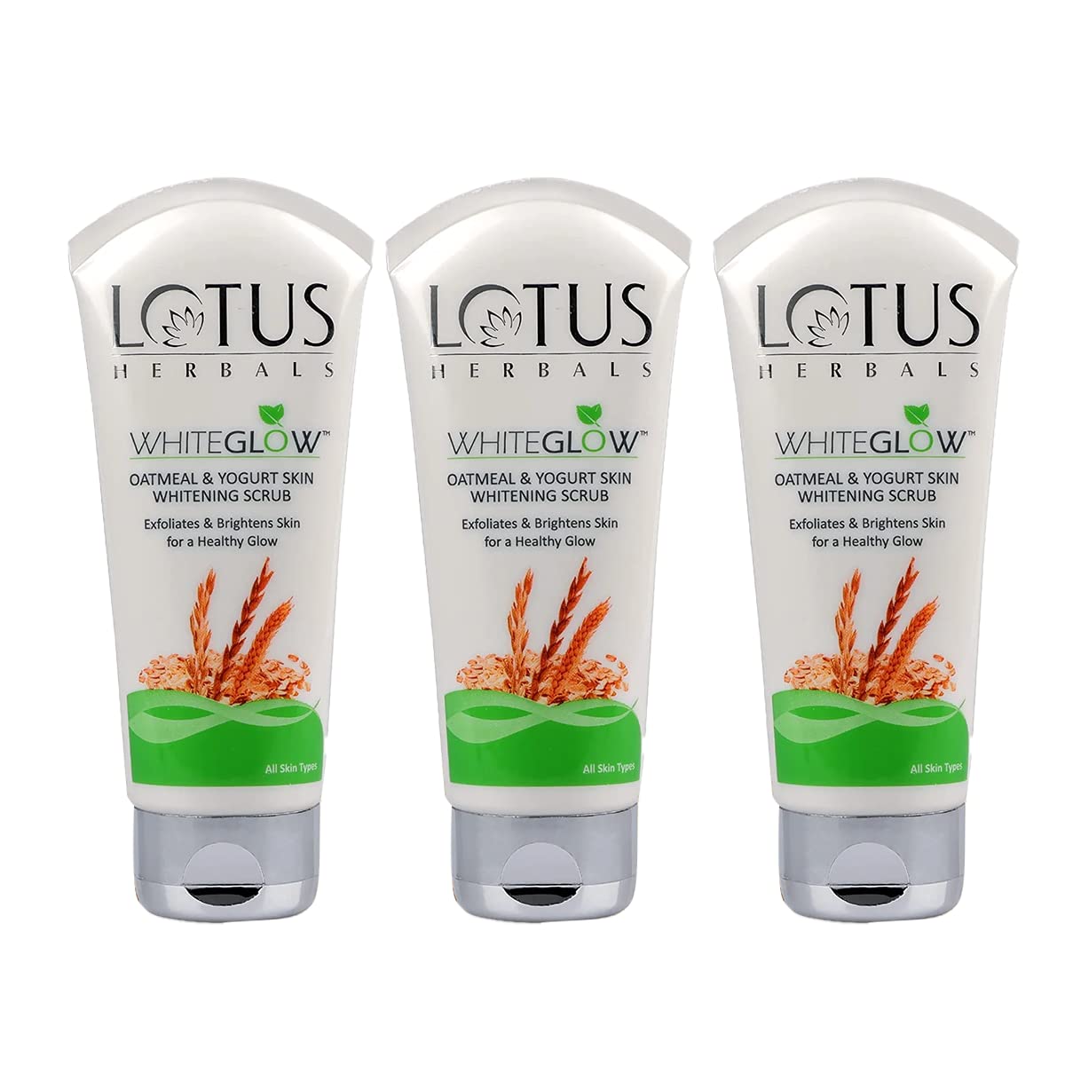 Lotus Herbals Oatmeal & Yogurt Face Scrub For Women & Men | Gentle Exfoliator | Deeply Cleanse Pores Impurities | Removes Tan An