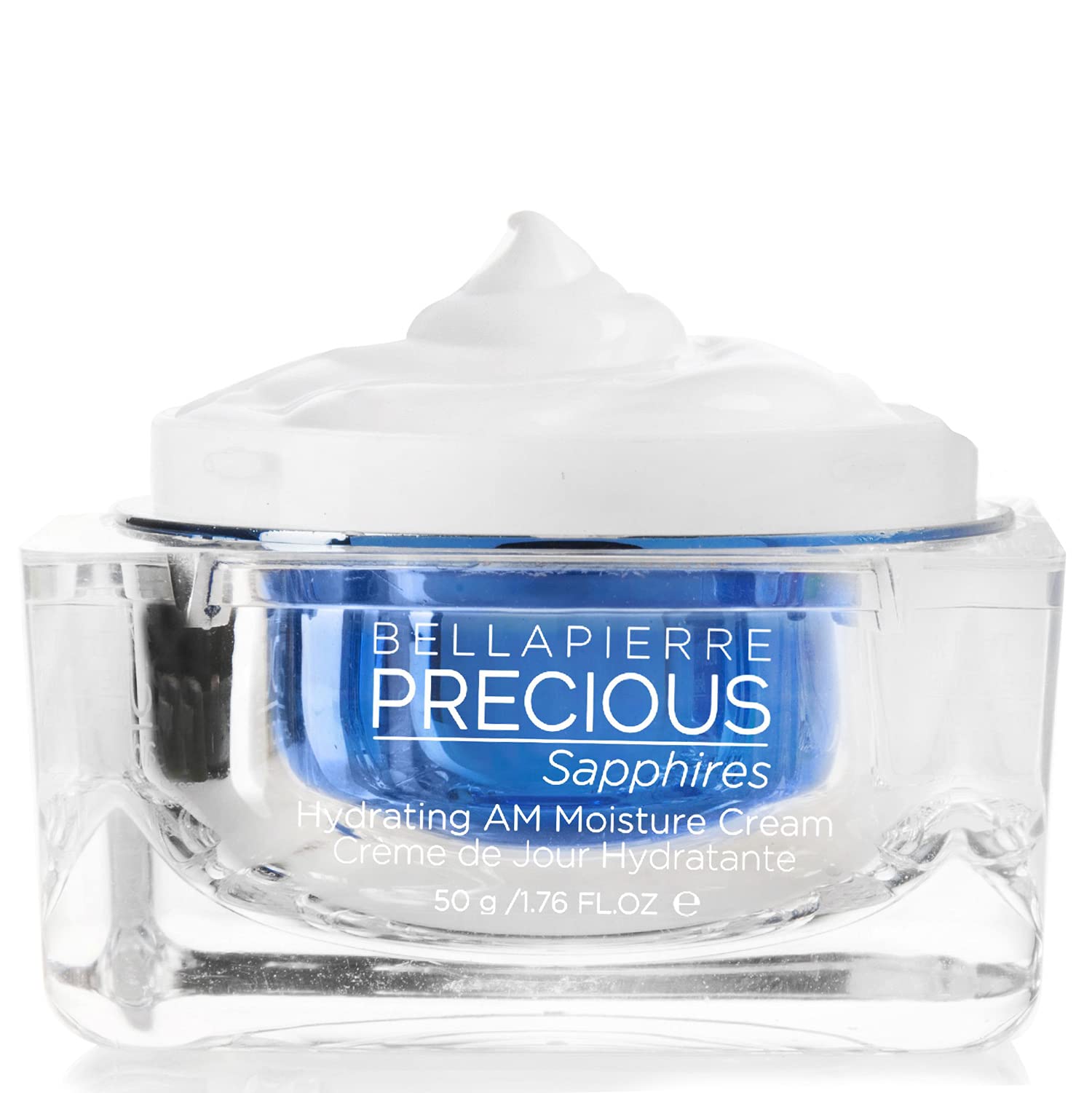 bellapierre Precious Sapphires Hydrating AM Moisture Cream | Daily Facial Moisturizer with Coconut Oil & Vitamin E | Non-Greasy 
