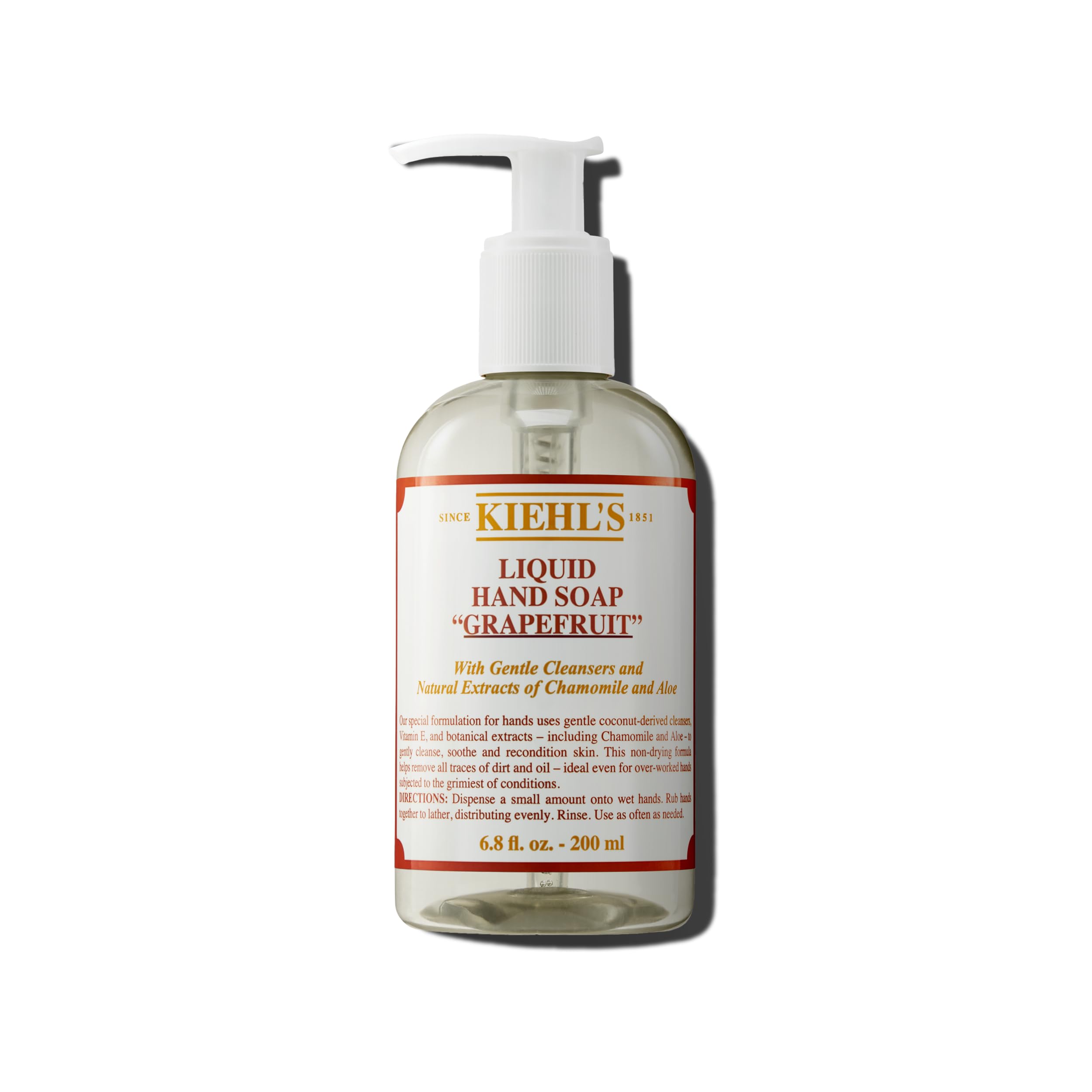 Kiehl's Grapefruit Liquid Hand Soap, Scented Hand Wash to Soothe & Condition Skin, Non-drying, with Coconut-derived Cleansers, V