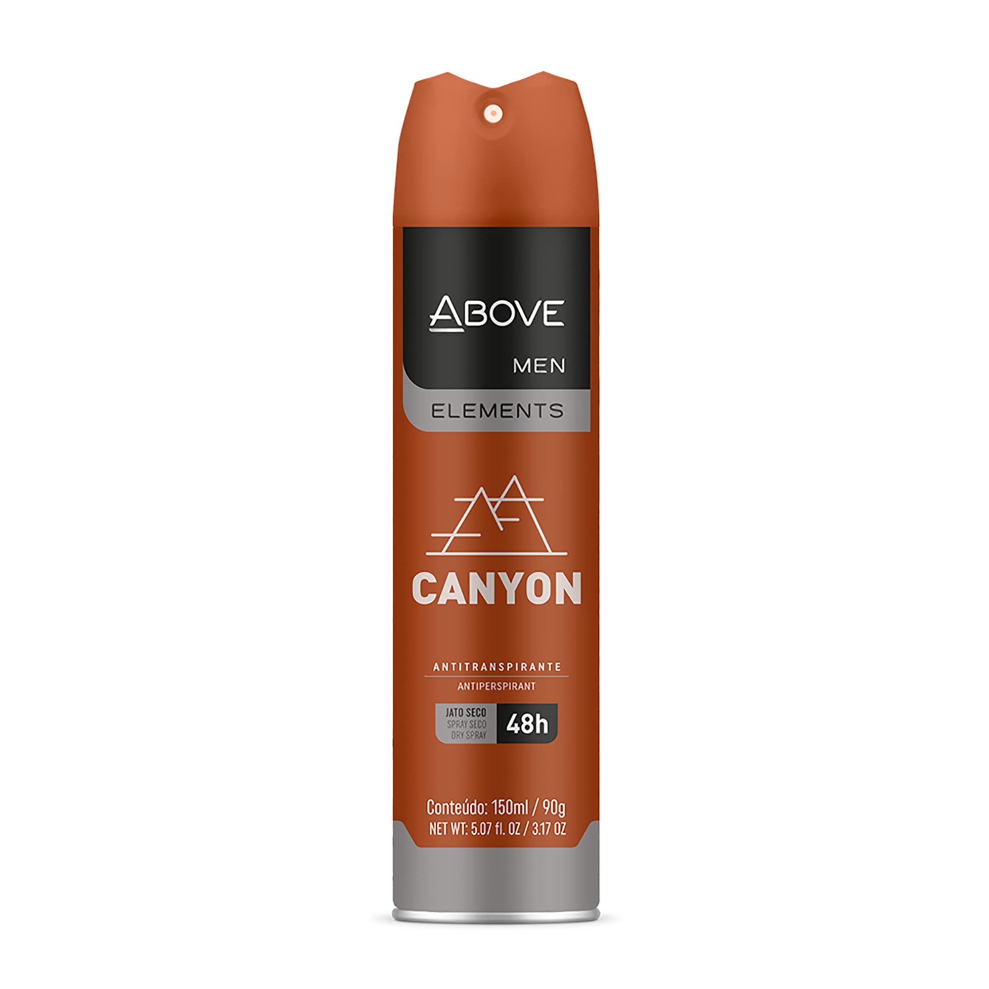 Above Canyon - 48 Hours Antiperspirant Deodorant - Dry Spray For Men - Notes Of Bergamot, Lemon And Apricot - Protects Against S