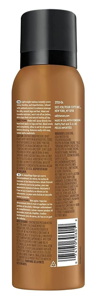 Sally Hansen Airbrush Legs, Leg Spray-On Makeup, Deep Glow 4.4 Oz
