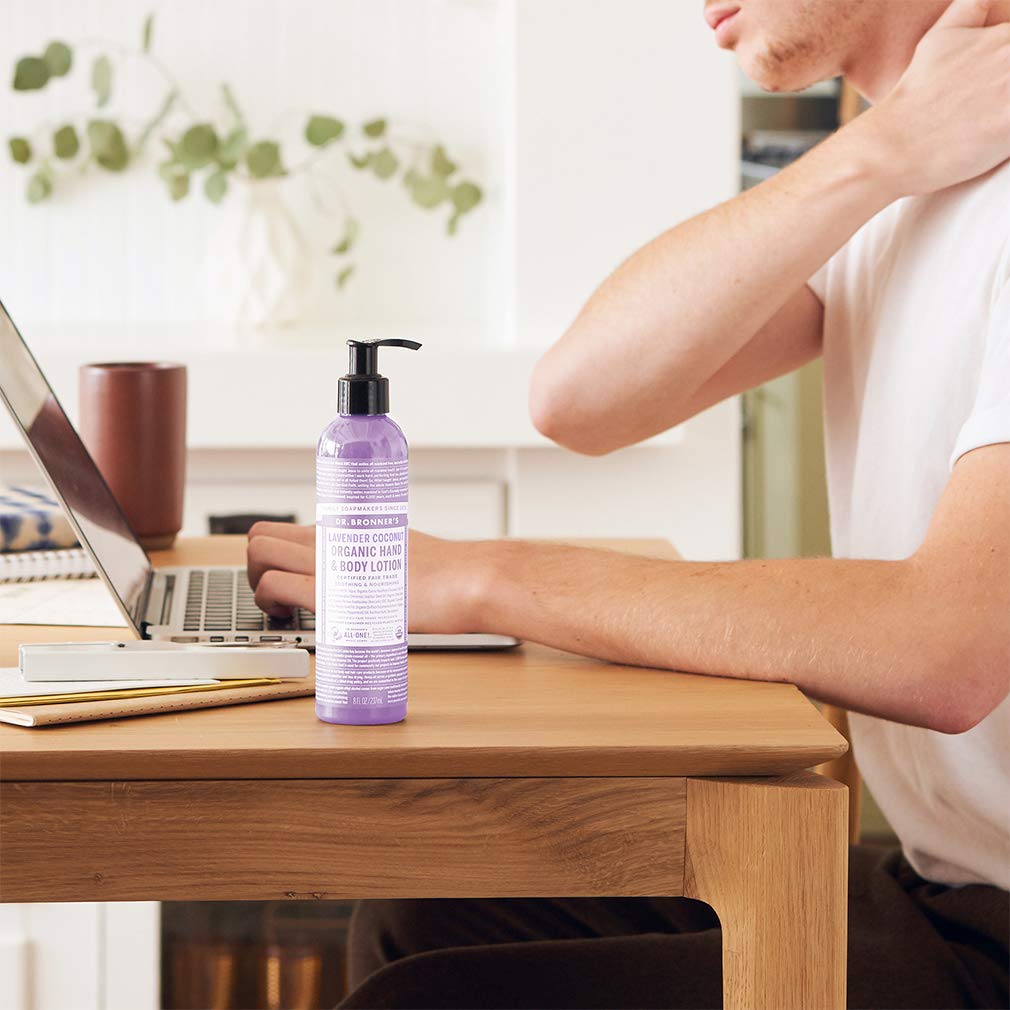 Dr. Bronner'S - Organic Lotion (Lavender Coconut, 8 Ounce) - Body Lotion And Moisturizer, Certified Organic, Soothing For Hands,