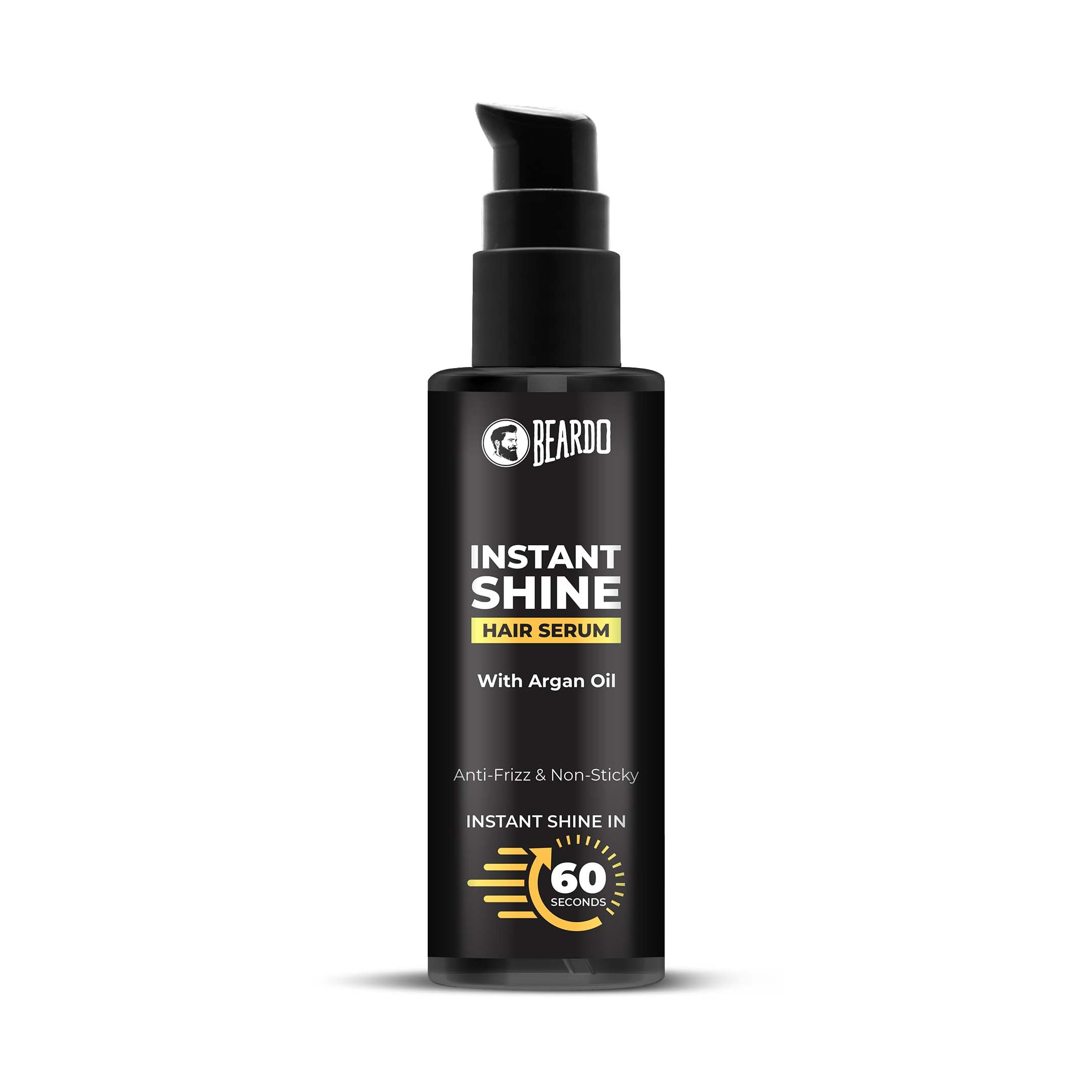 Beardo Instant Shine Hair Serum For Men - 50Ml | Instant Shine & Anti-Frizz With Argan Oil, Made For MenS Hair, Super Light-Wei