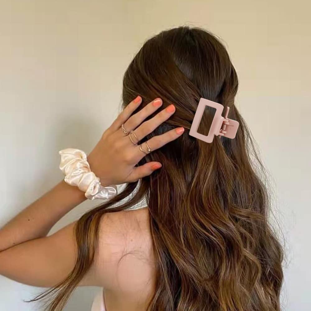 ATODEN Hair clips for Women 5Pcs Square claw clips for Thin Hair cute Hair clips Hair claws Small Matte Hair clips Hair Styling