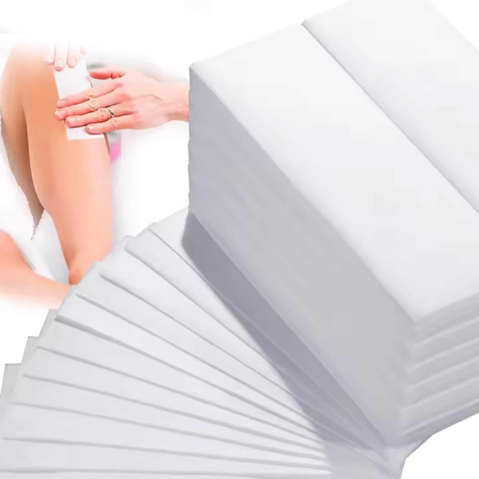 200 Sheets Wax Strips for Hair Removal 8x3 Inch Thickened Cotton Fiber Hair Removal Wax for Legs, Armpits, Arms Strips