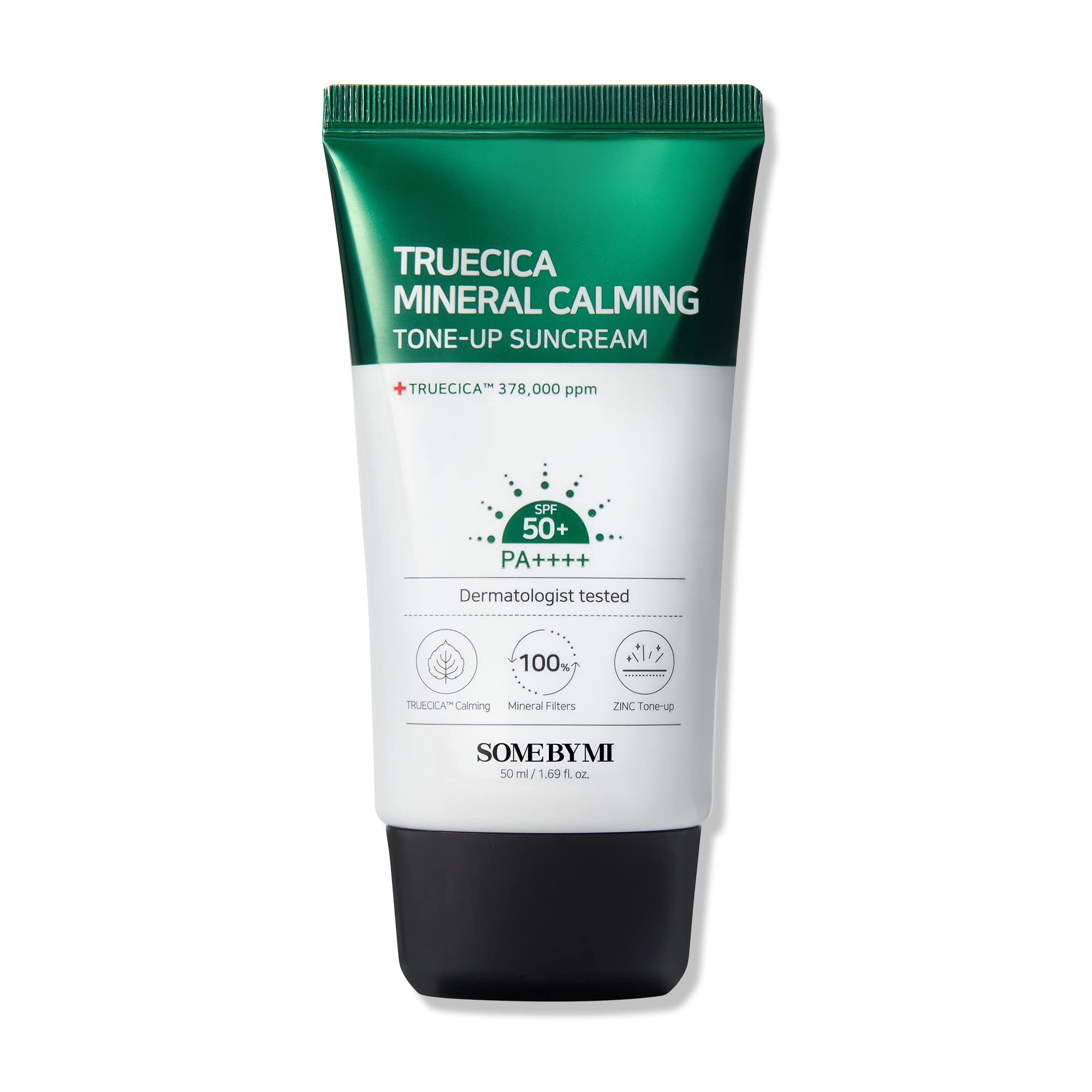 Some By Mi Truecica Mineral Calming Tone-Up Suncream / Spf50+, Pa++++ / 1.69Oz, 50Ml / Brightening And Calming Effect/Mild Sun A