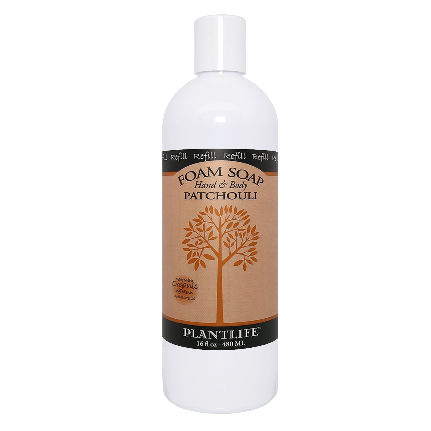 Plantlife Patchouli Hand & Body Foam Soap  16oz Refill