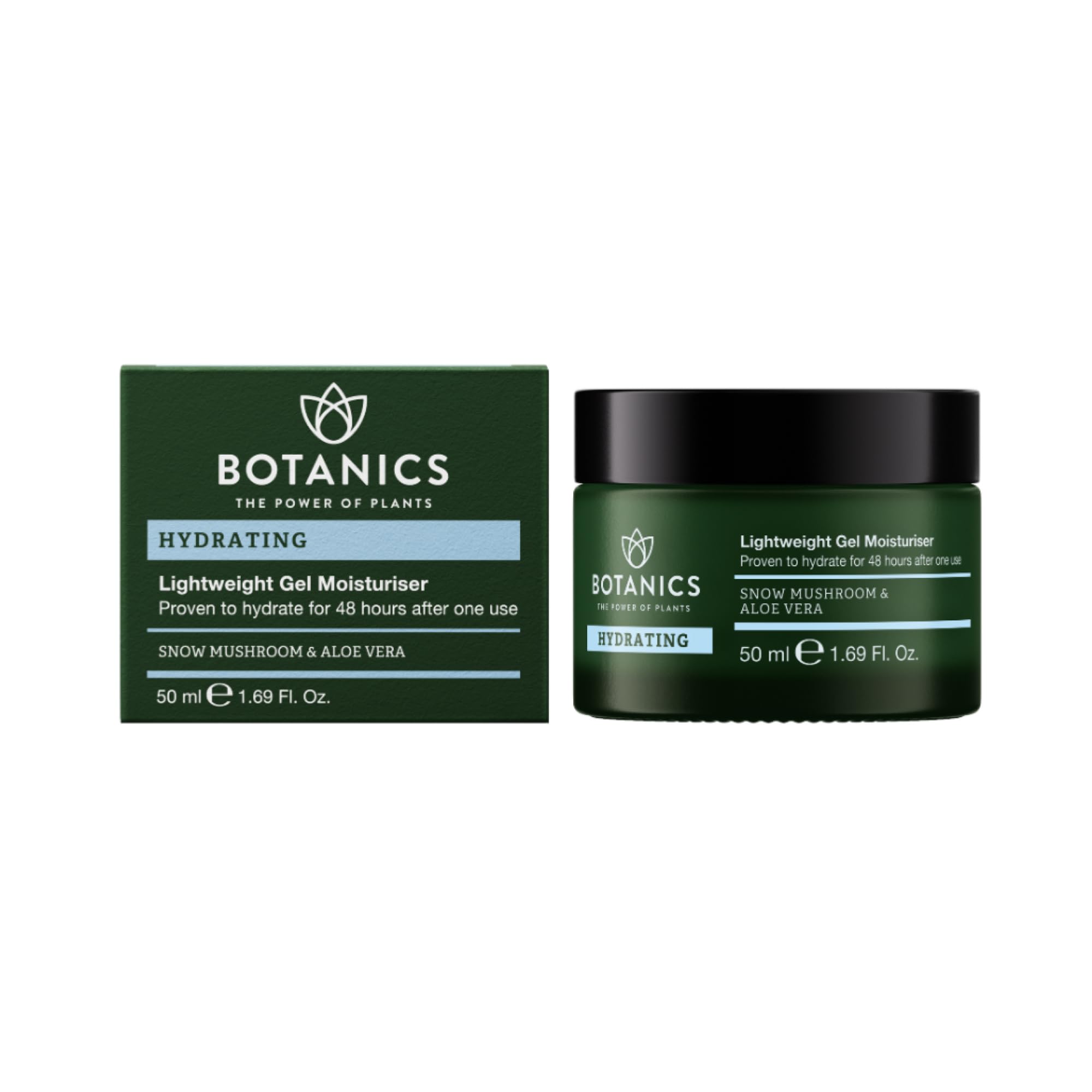 Botanics Lightweight & Hydrating Face Moisturizer for Women & Men - Gel Facial Moisturizer for Dry Skin - Enriched with Snow Mus