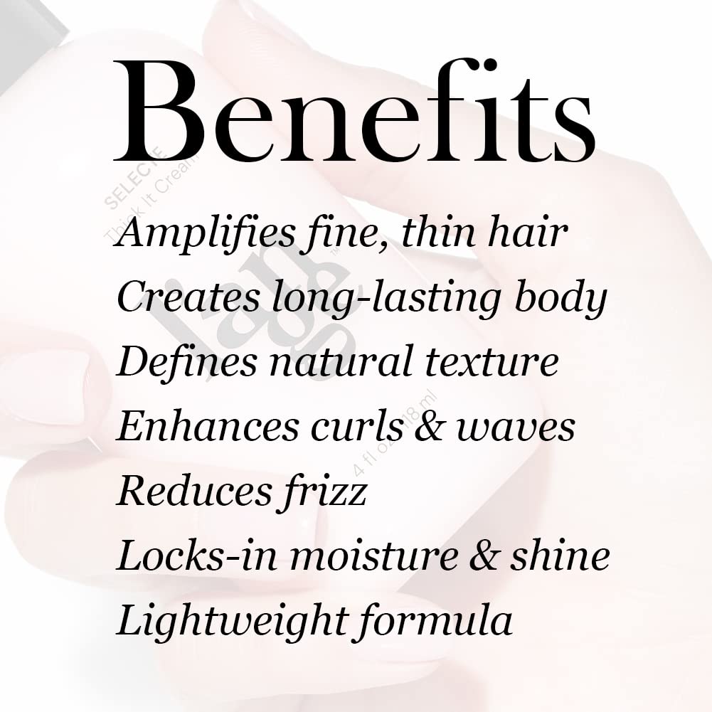 L'Ange Hair Selecte Thick It Cream | Lightweight Styling Cream For Thickness And Volume | Helps Add Texture, Body, And Definitio