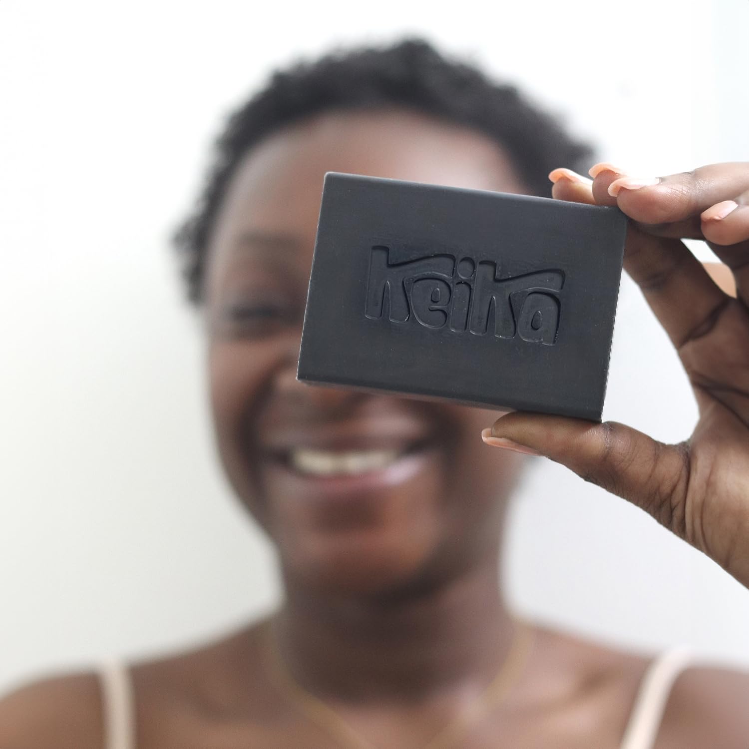 Keika Charcoal Black Soap Bar for Eczema & Psoriasis, 5 oz, Ideal for Oily Skin, Suitable for Men, Women, and Teens