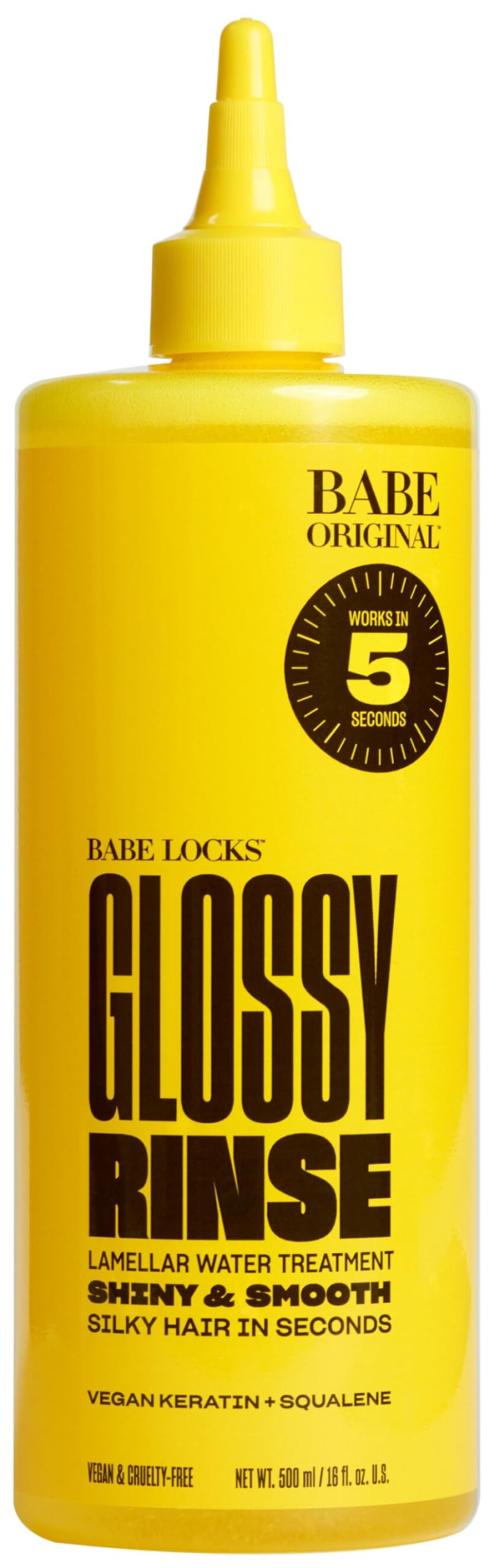 Babe Original Glossy Rinse Treatment For Shine, Promotes Hydration, In-Shower Lamellar Water Hair Mask, 500 Ml