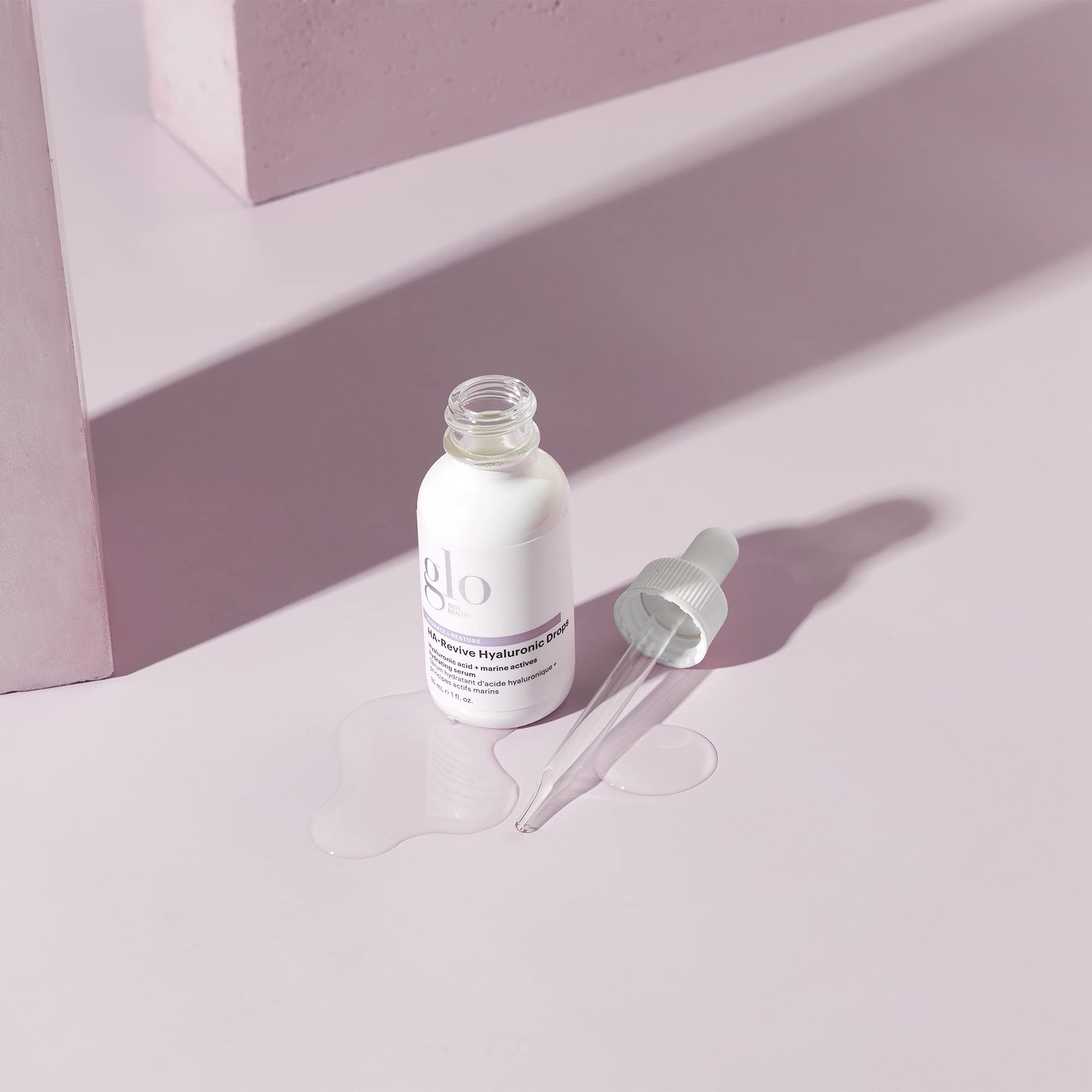 Glo Skin Beauty HA-Revive Hyaluronic Drops | Hydrating Serum, Boosts Moisture Levels for Refreshed, Radiant Skin (1 Fl Oz)