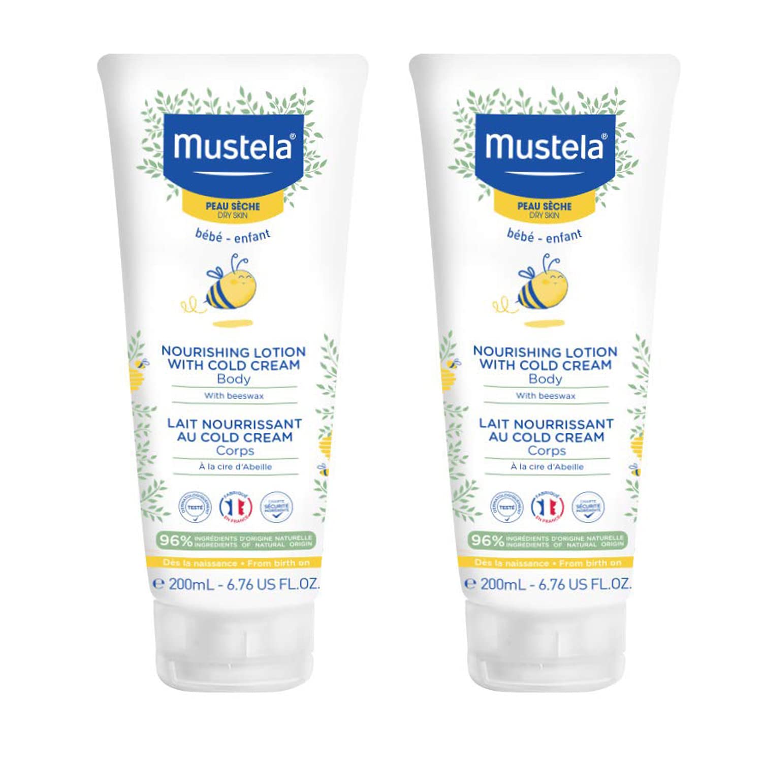 Mustela Nourishing Body Lotion With Cold Cream - 200Ml (Pack Of 2) - Hydrating Care For BabyS Skin