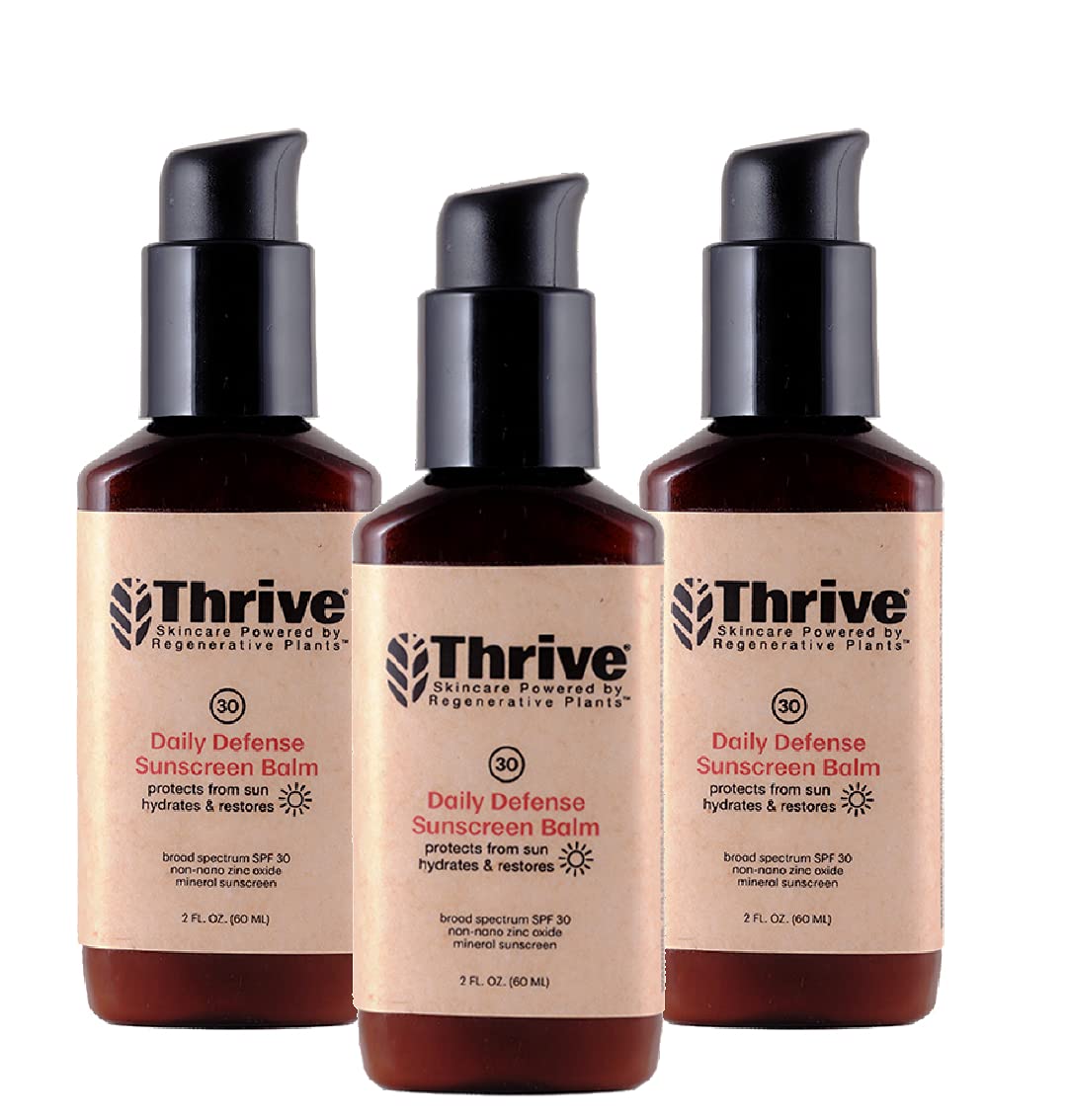 Thrive Natural Care Moisturizing Mineral Face Sunscreen Spf 30, 2 Ounces, Lightweight Moisturizer Broad-Spectrum Natural Face Su