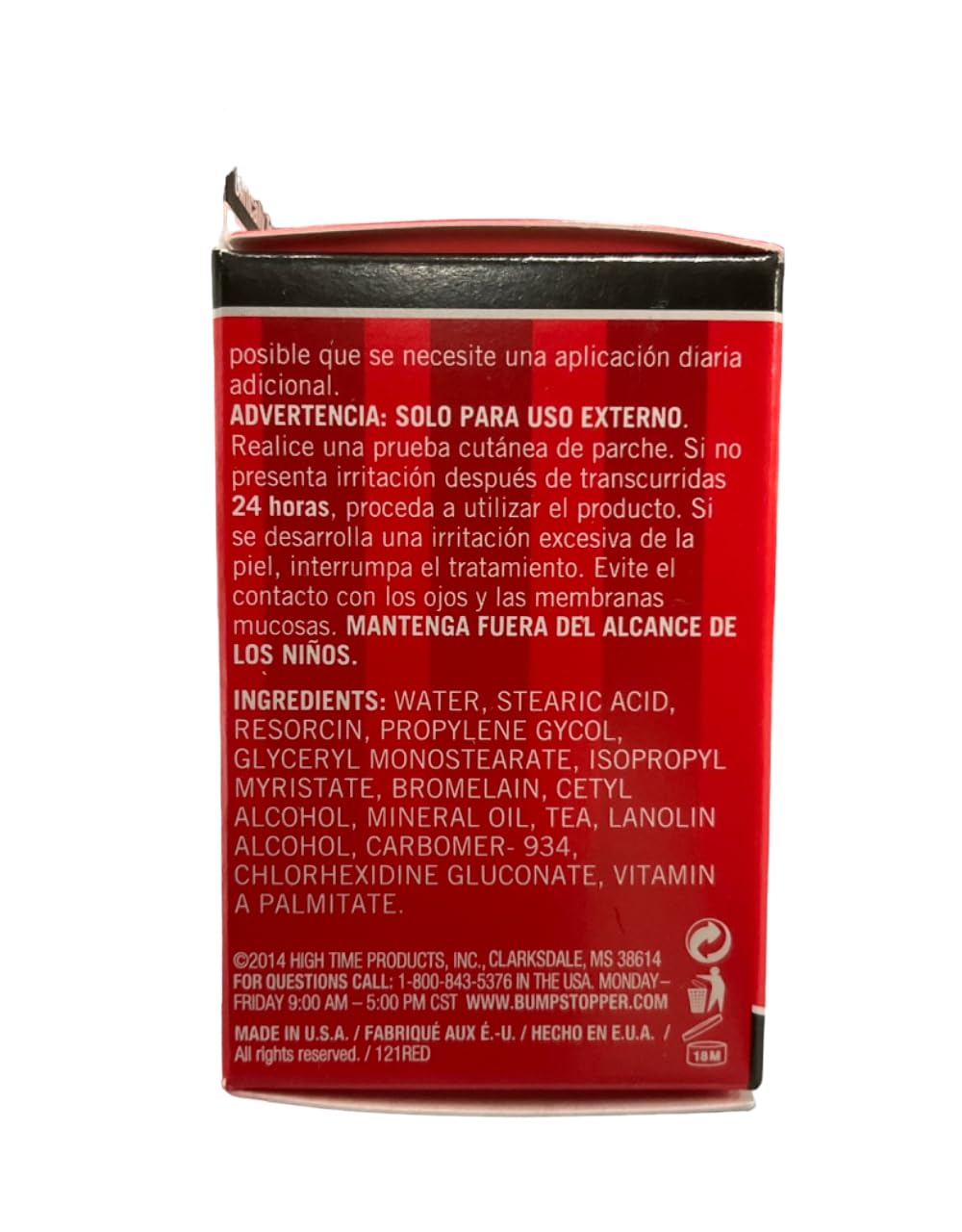 High Time Bump Stopper-2 0.5 Ounce Double Strength Treatment (14Ml) (6 Pack)