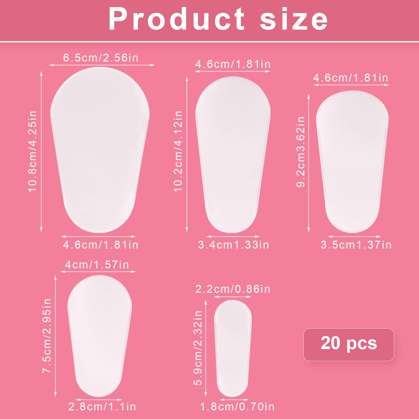 Tinoaly 20pcs Makeup Brush Covers - Clear Plastic Protective Sleeves, Dustproof & Waterproof, Travel & Daily Storage, Model L25024