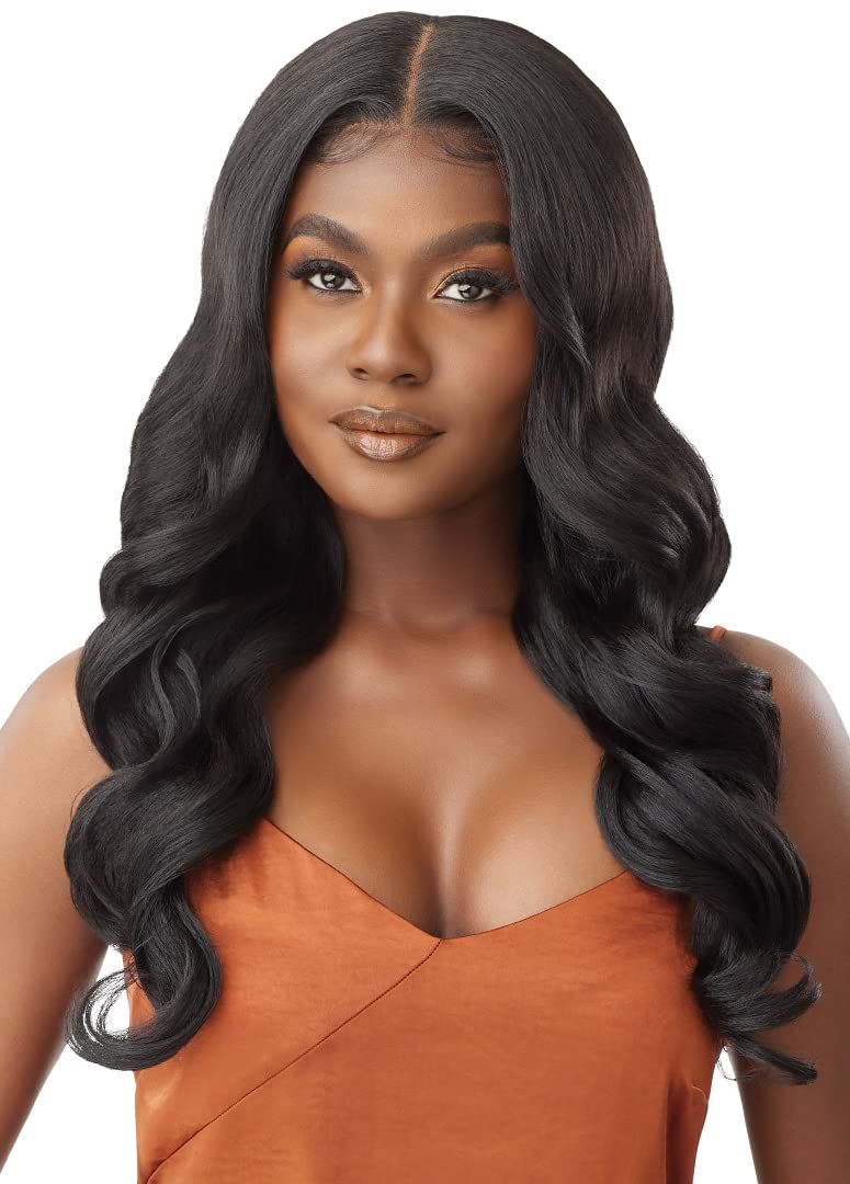 Outre - 5x5 Lace Closure Wig - Human Hair Blend - Body Curl 24'' (OFF BLACK 1B)