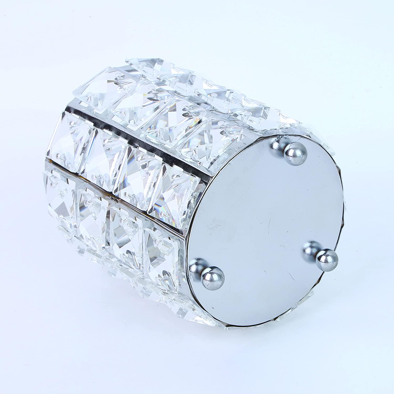 LUGUNU Makeup Brush Holder with Silver Crystal Bling - Elegant Vanity Organizer for Brushes, Pens & Pencils, Ideal for Bathroom