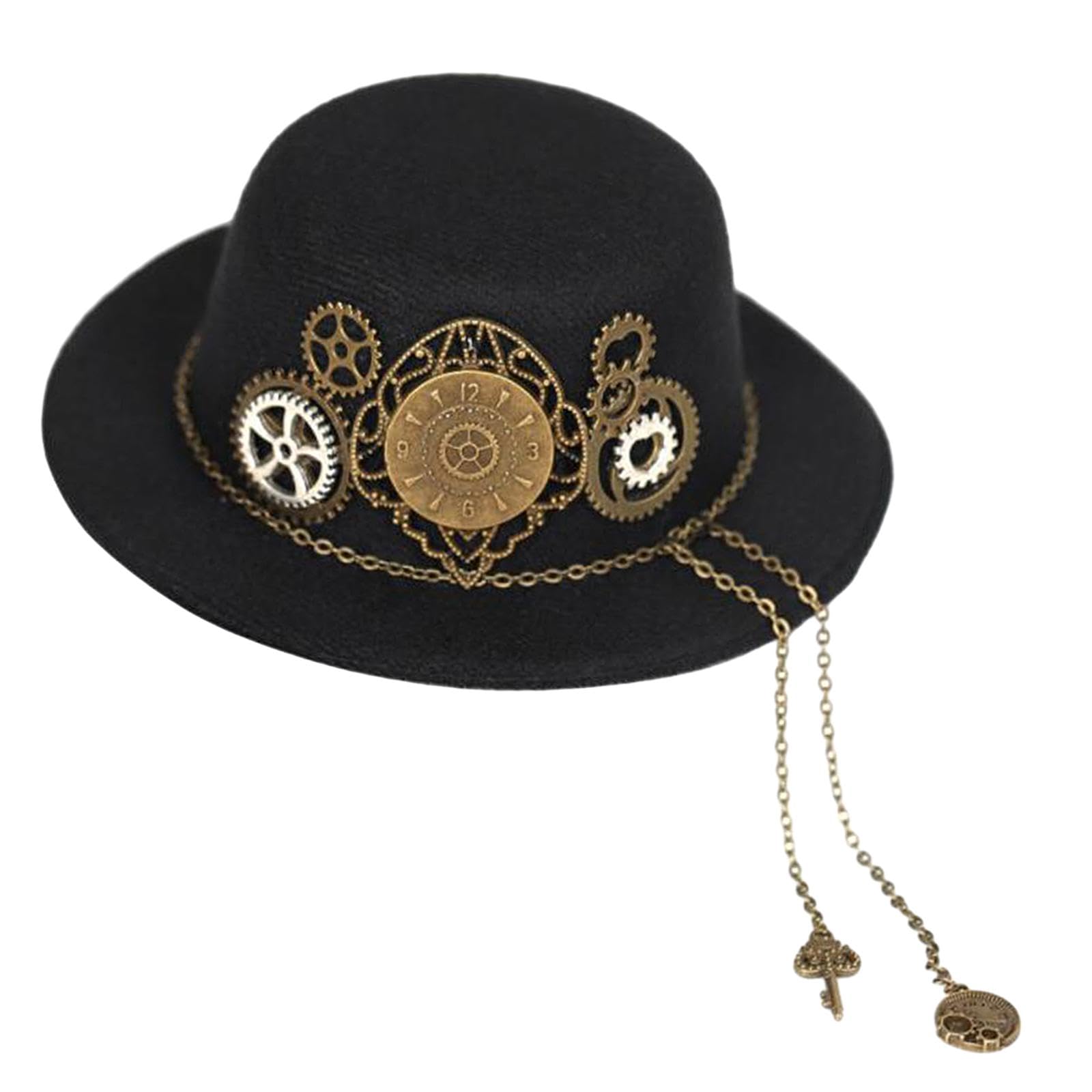MYADDICTION Steampunk Mini Top Hat Gothic Vintage Design Headgear for Festival Halloween