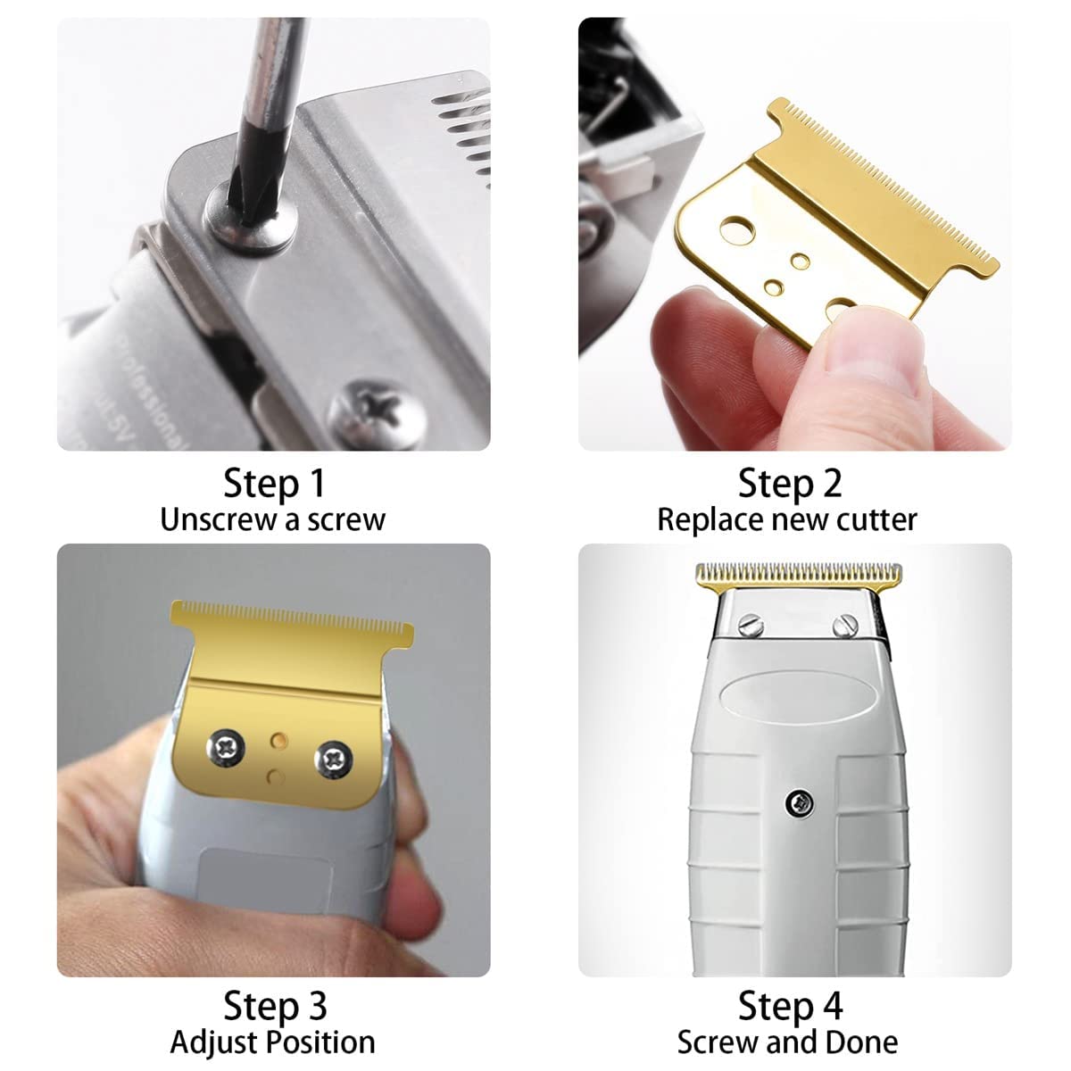 Replacement Blades Compatible With Andis T Outliners Gtx,Suitable For Hair Clippers Model #04710/04521