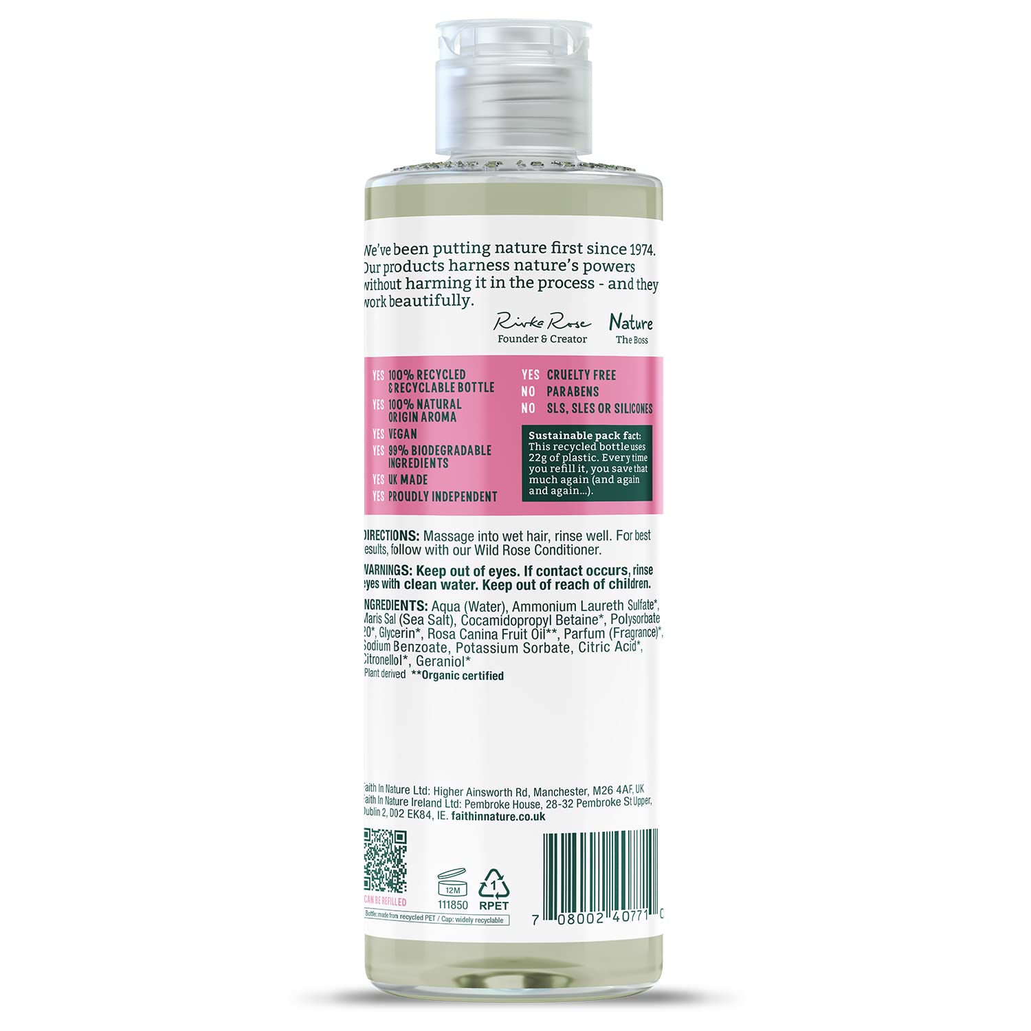 Faith in Nature Wild Rose Shampoo 400ml