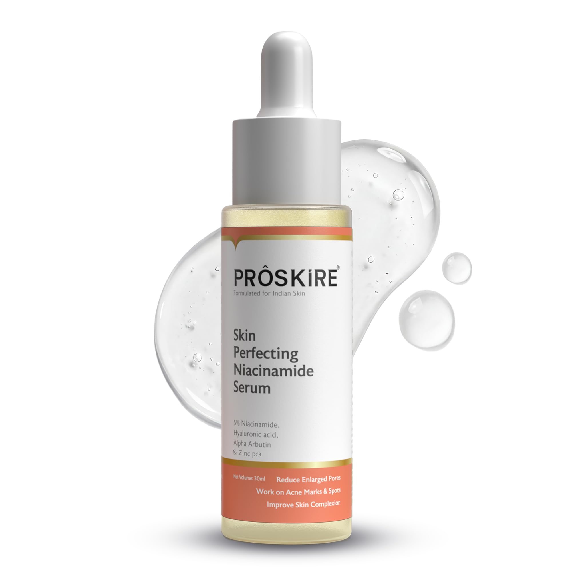 Proskire 5% Niacinamide Face Serum With Alpha Arbutin & Sodium Pca | Reduce Pores, Acne Marks & Oil - 30Ml | All Skin Types