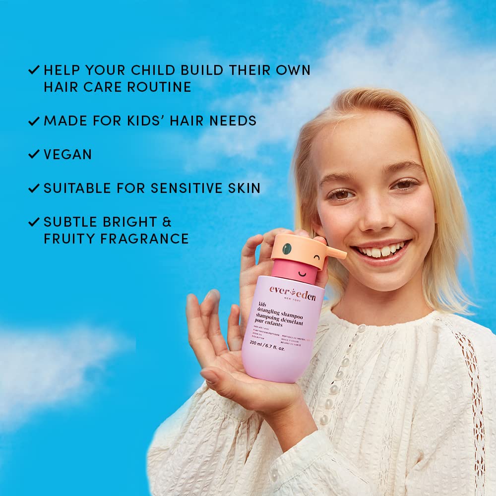 Evereden Kids Shampoo - Detangling, 6.7 fl oz. | Kids Haircare | Clean and Non-toxic Ingredients | Kids Shampoo