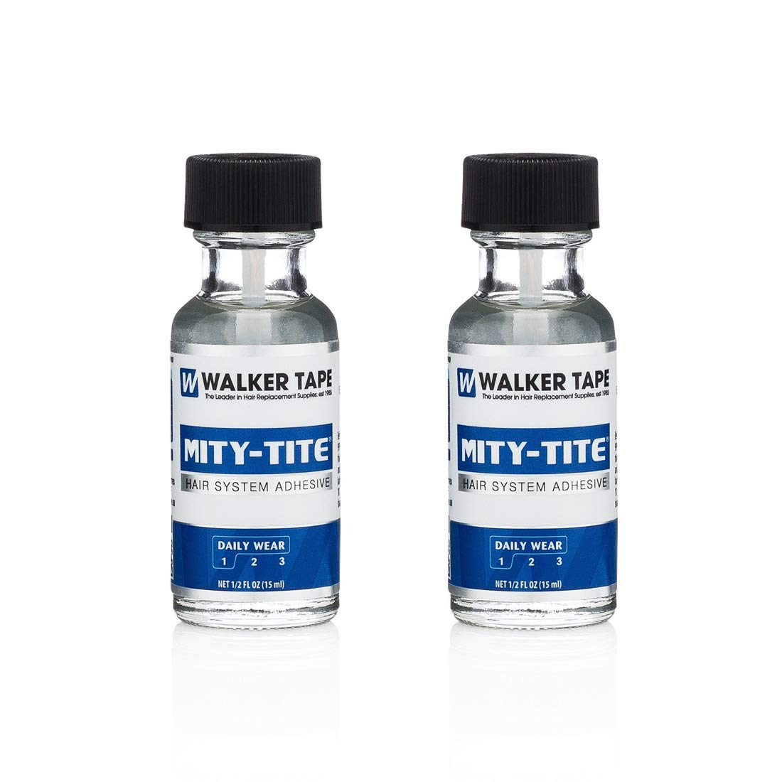 Walker Tape Mity-Tite Brush-On Liquid Adhesive, 0.5oz, 2-Pack - Acrylic
