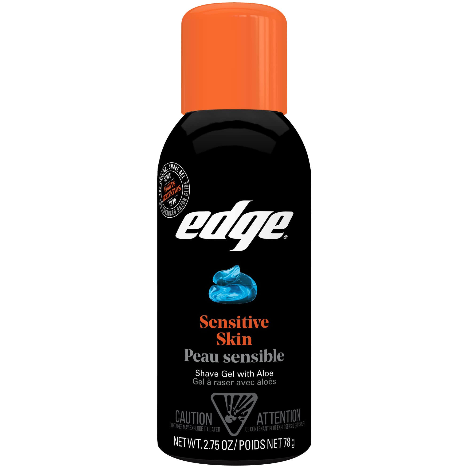 Edge Mens Sensitive Skin Formula Shave Gel with Soothing Aloe, 2.75 Ounce