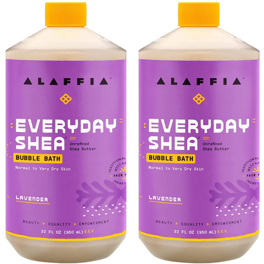 Alaffia Everyday Shea Bubble Bath, Cleanse, Soothe & Moisturize Skin, Made With Fair Trade Shea Butter, Cruelty Free, No Paraben