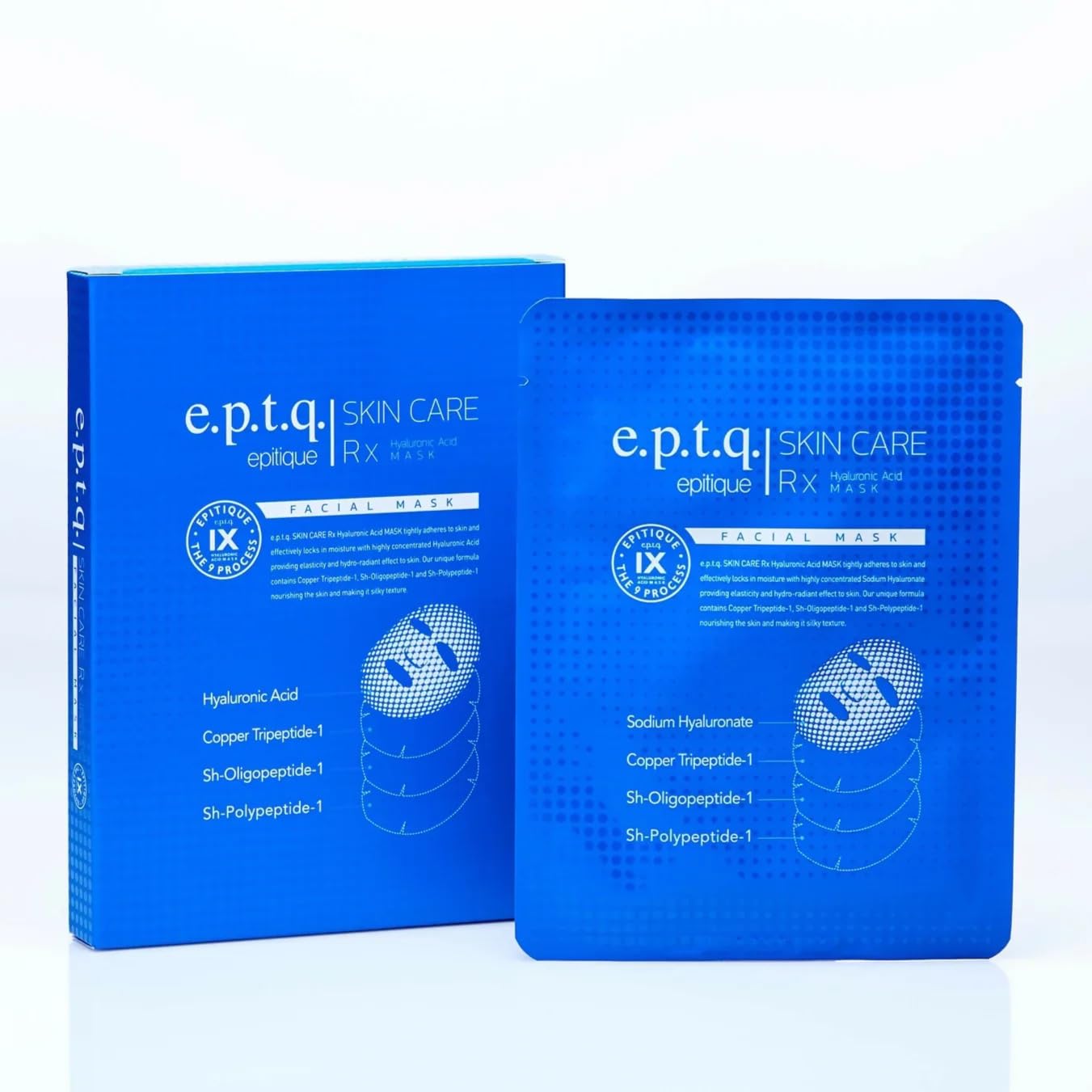 e.p.t.q. By.derm Hyaluronic Acid Derma Sheet Mask For Moisturization, Nourishment, Brightening With medical grade Highconcentra