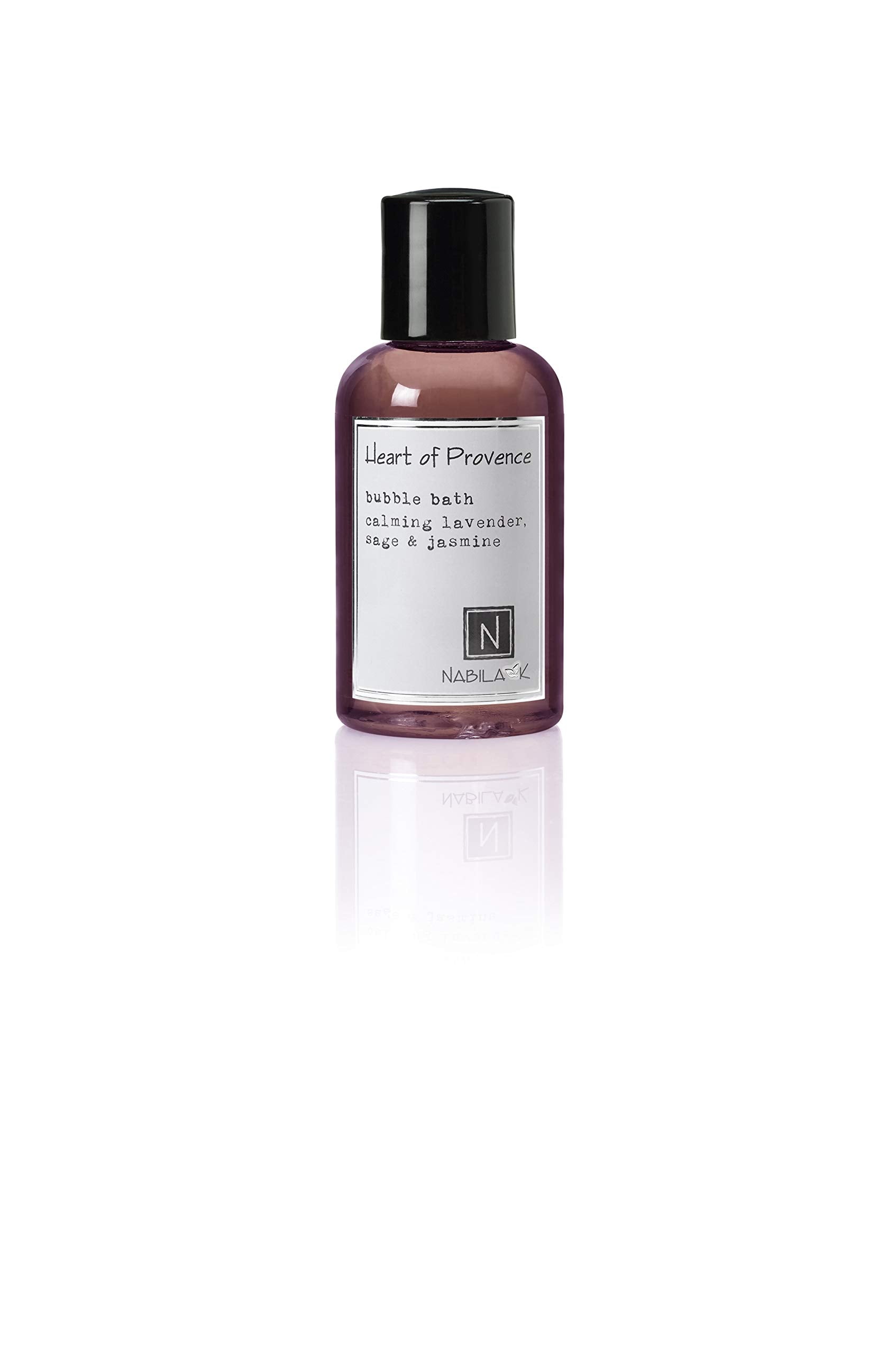 Heart Of Provence Travel Size Bubble Bath With Lavender, Sage & Jasmine Scent By Nabila K - Essential Oils, Natural Ingredients