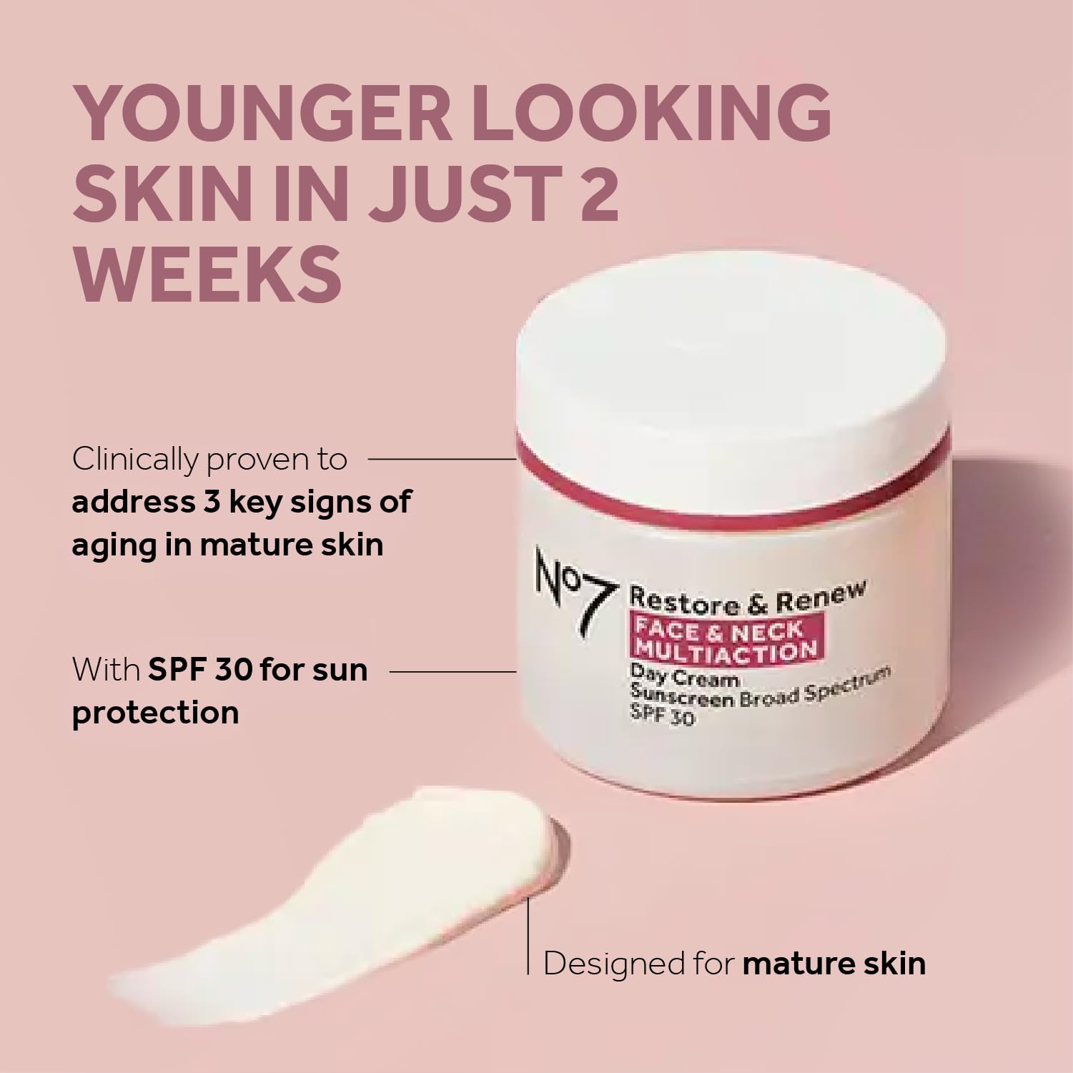 No7 Restore & Renew Face & Neck Multi Action Skincare System - SPF 30 Face Moisturizer & Anti-Aging Facial Serum For Deep Wrinkl