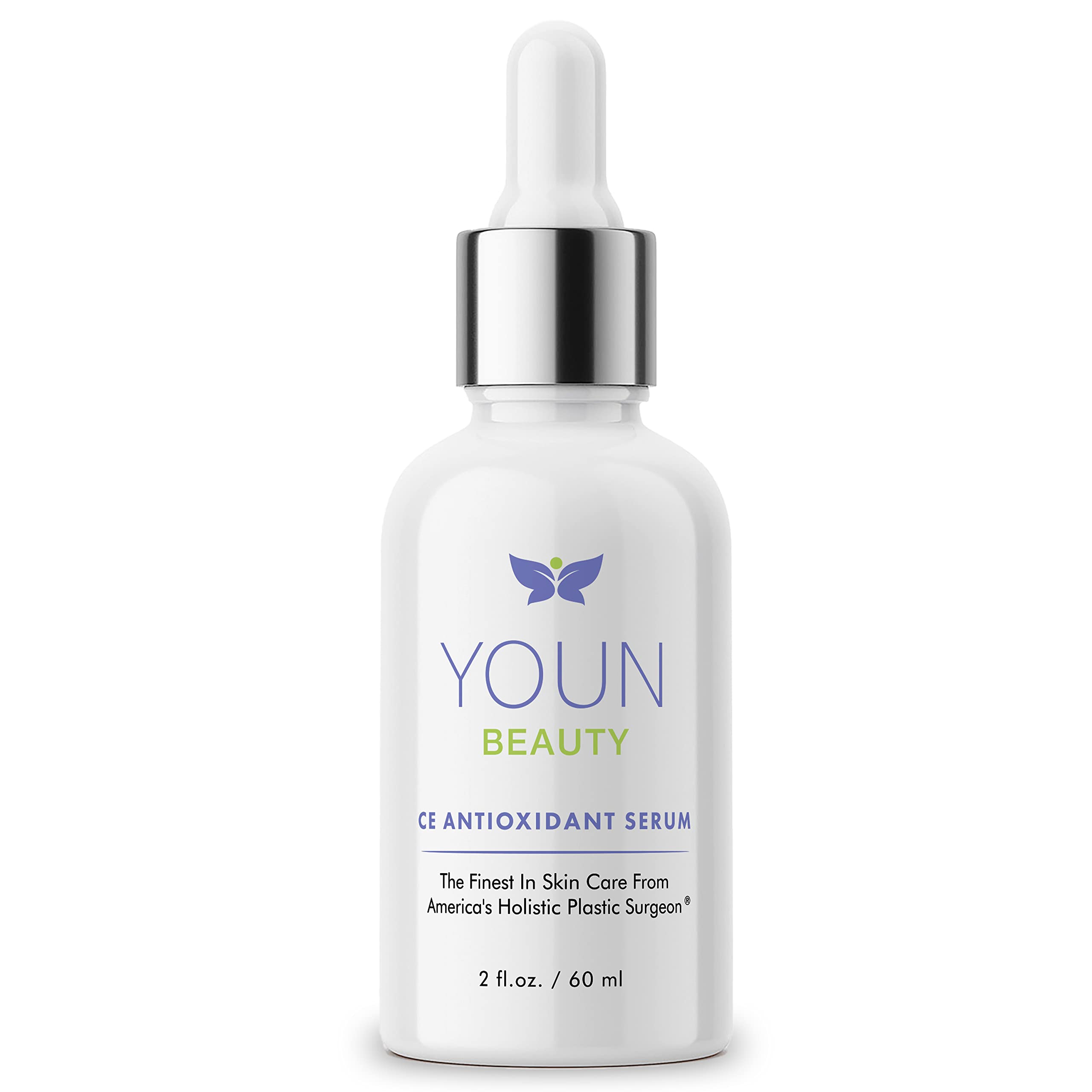 YOUN Beauty 20% Vitamin C Face Serum with Hyaluronic Acid, Ferulic Acid and Vitamin E by Holistic Plastic Surgeon Dr. Anthony Yo