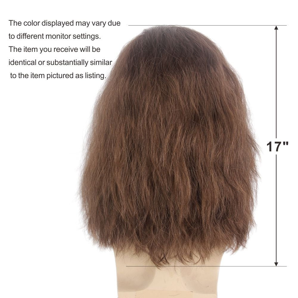 Reewes Mens Wig Long Men Wigs Wig Curly Wave Layered Hair With Cap Flame Redartant Synthetic Hair Wig Natural Hair Wig For Male