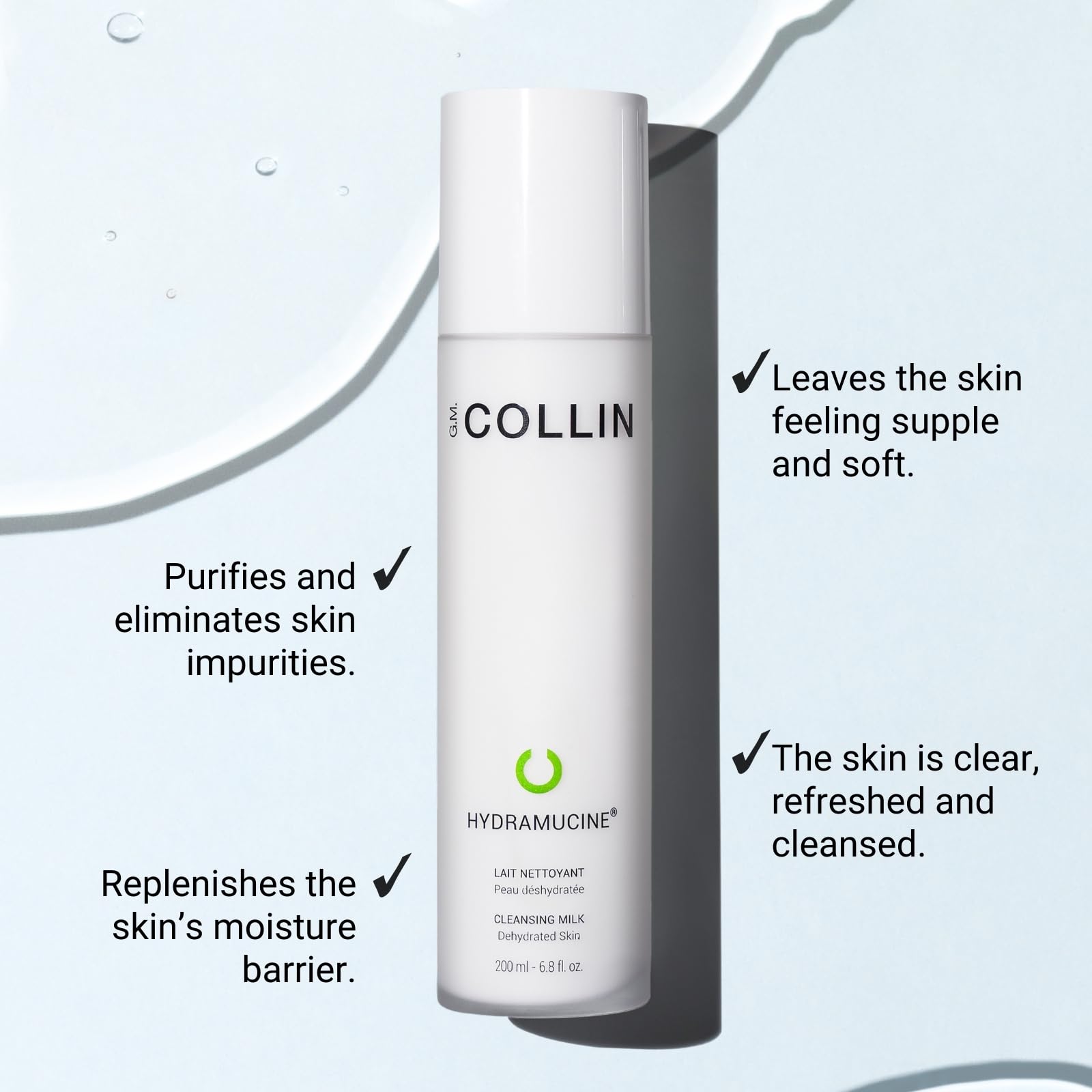 G.M. Collin Hydramucine Facial Cleansing Milk, 6.8 Fluid Ounce