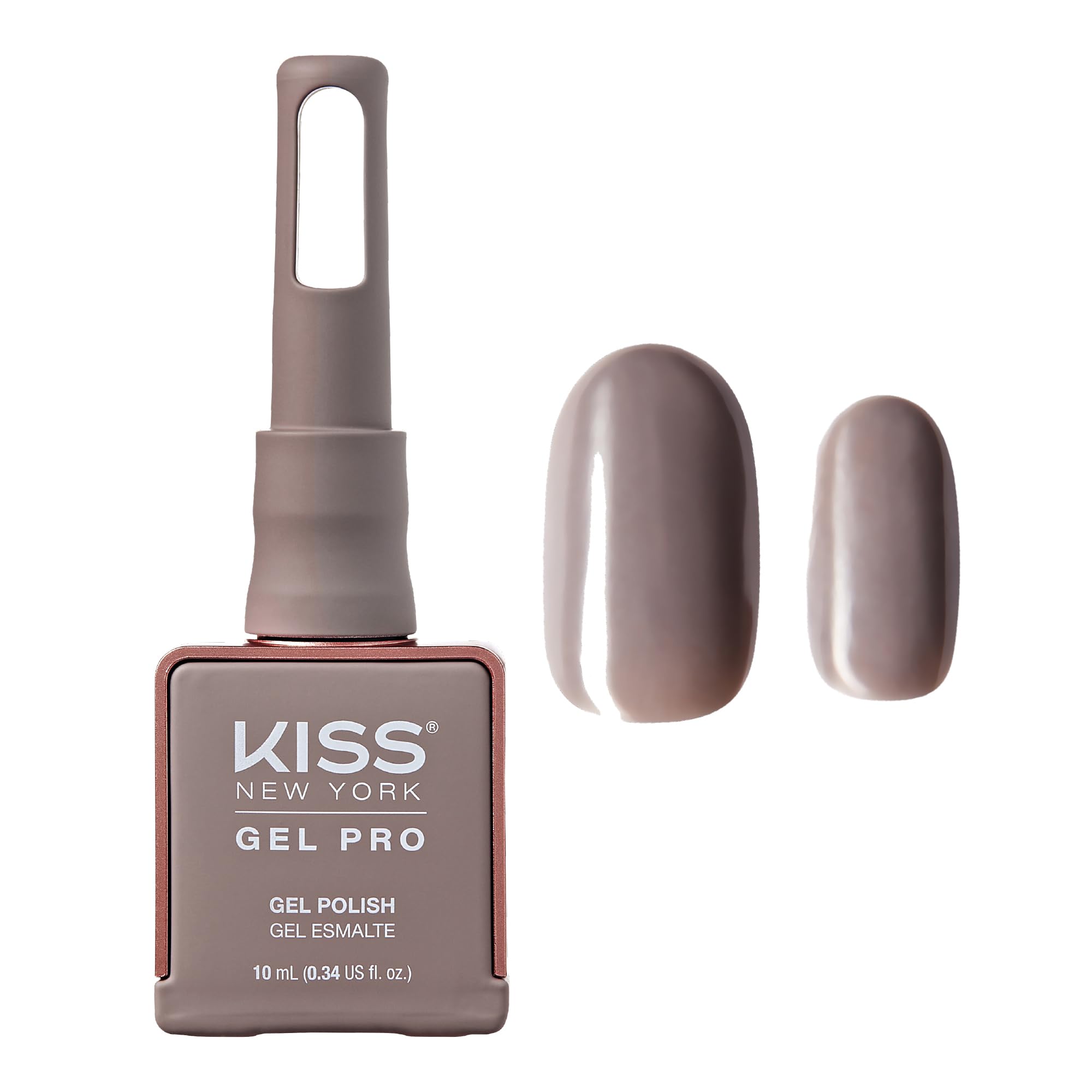 Kiss New York Gel Nail Polish Soak Off UV LED Gel Polish 10mL Nail Art Salon Manicure DIY HEMA FREE, TPO FREE, Made in USA (Gray