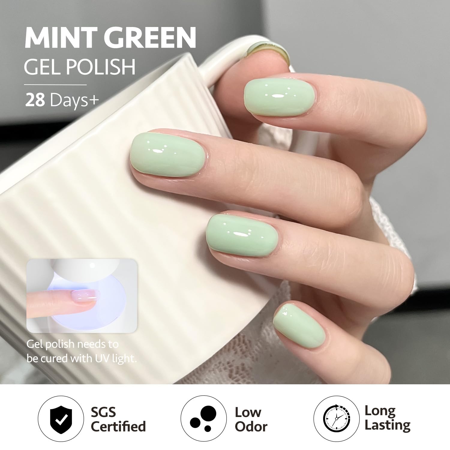 Gaoy Cat Eye Gel Nail Polish Set With Magnet For Jelly Green Glitter Holographic Cat Eye, Salon Gel Manicure And Nail Art Diy At