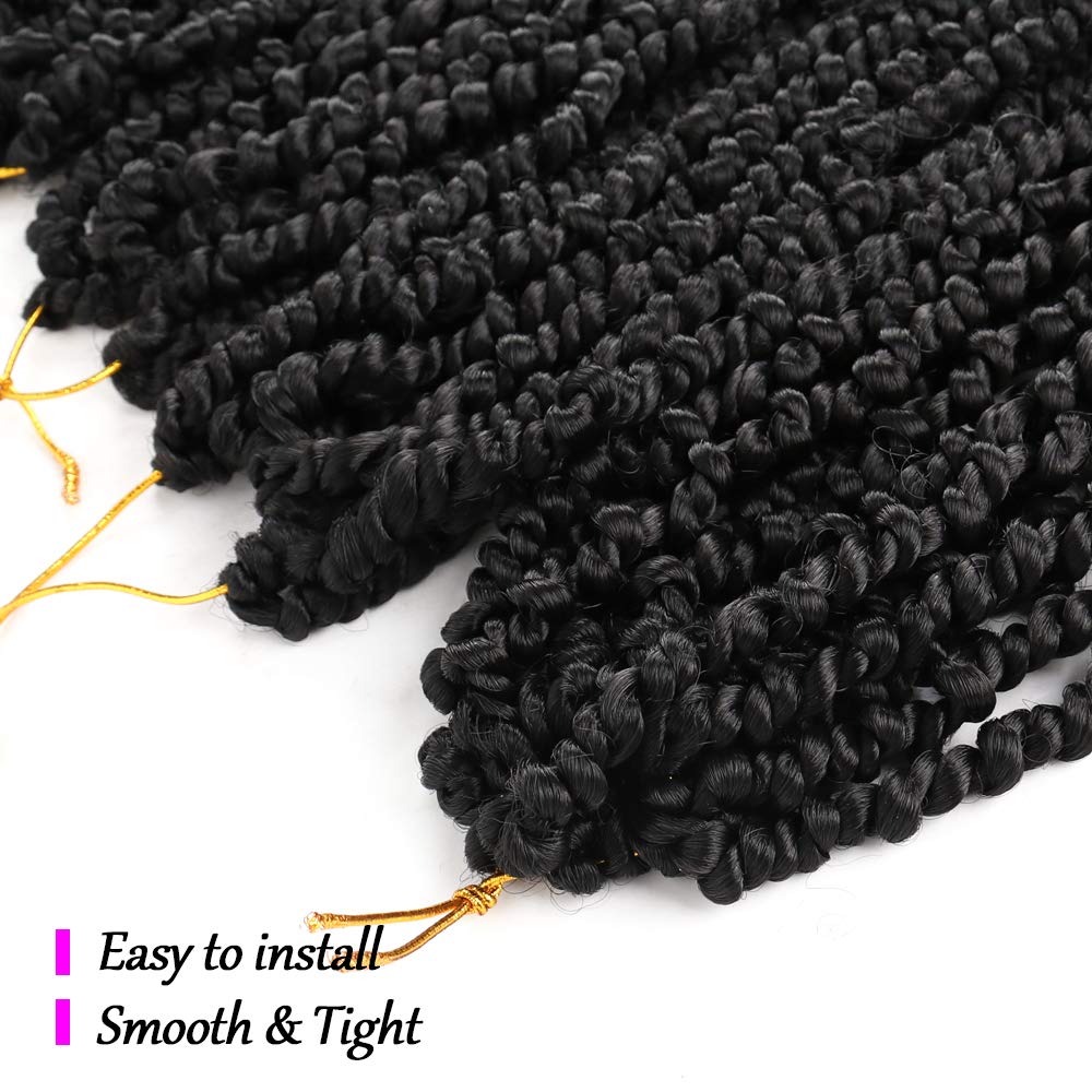 18 Inch Pre-Twisted Passion Twist Hair 6 Packs Passion Twist Crochet Hair Pre-Looped Synthetic Braiding Hair For Black Women (14