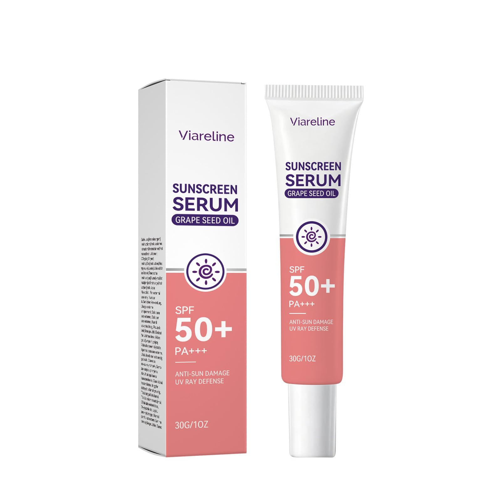 Viareline Sunscreen Serum with Grape Seed Oil, SPF 50+, 30g