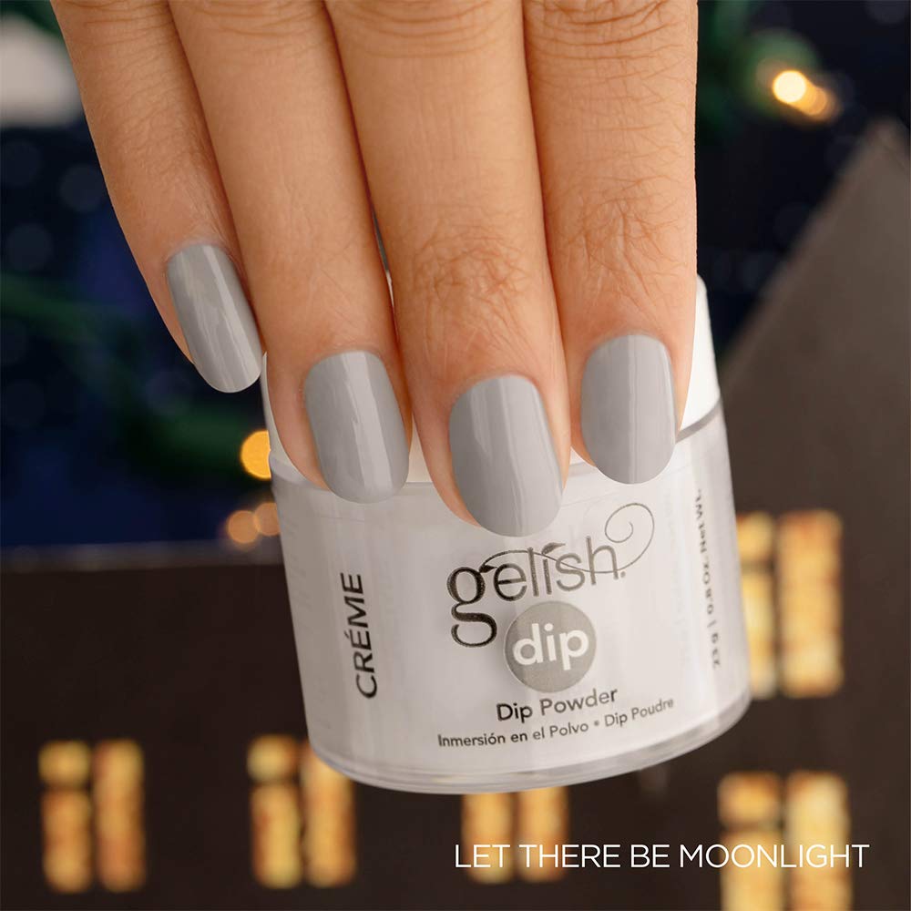 Gelish Powder Dip Collection (Let There Be Moonlight) Silver Nail Dip Powder, Silver Nail Powder, Dip Powder Colors, 8 ounce