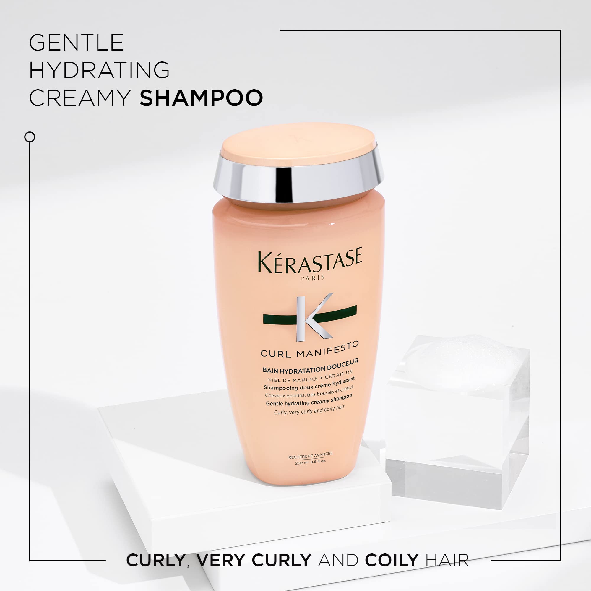 Kerastase Curl Manifesto Hydratation Douceur Shampoo | Removes Build Up & Hydrates Curls | Softens & Reduces Frizz | For All Wav