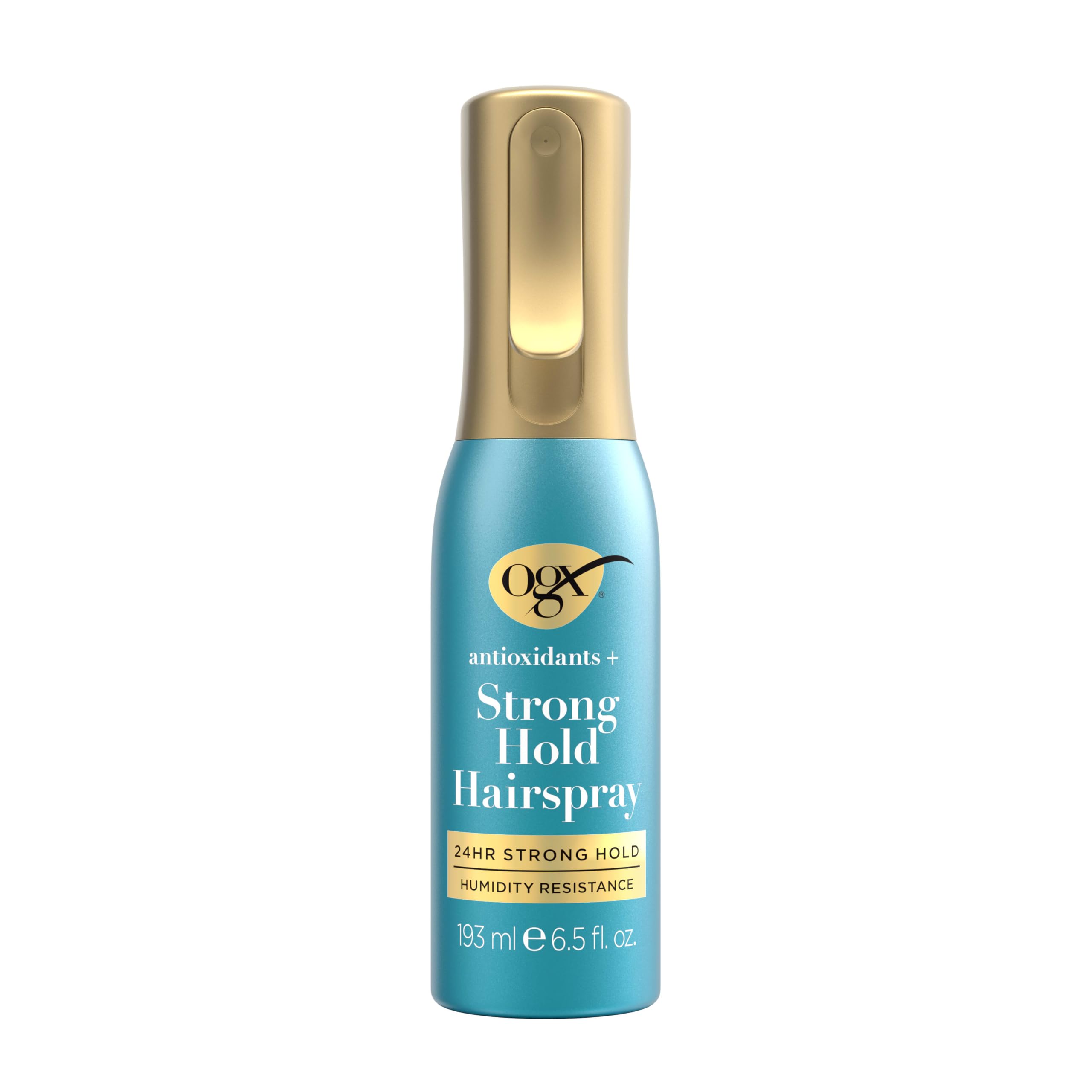 OGX Antioxidants + Strong Hold Hairspray, Anti Humidity Hairspray for 24 Hour Hold & Protection for Your Style, Hair Spray in a 