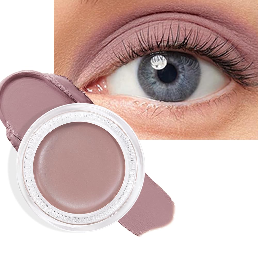 BINGBRUSH Cream Eyeshadow Pot, Matte Putty CreamtoPowder Eyeshadow, High Pigment Waterproof Long Lasting, Natural Blendable Ey