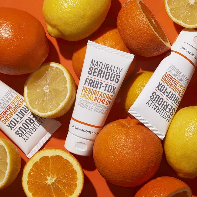 Naturally Serious | Fruit-Tox Natural Resurfacing Facial Remedy, Exfoliator, Brightening Treatment, Vegan Skincare, Cruelty-Free