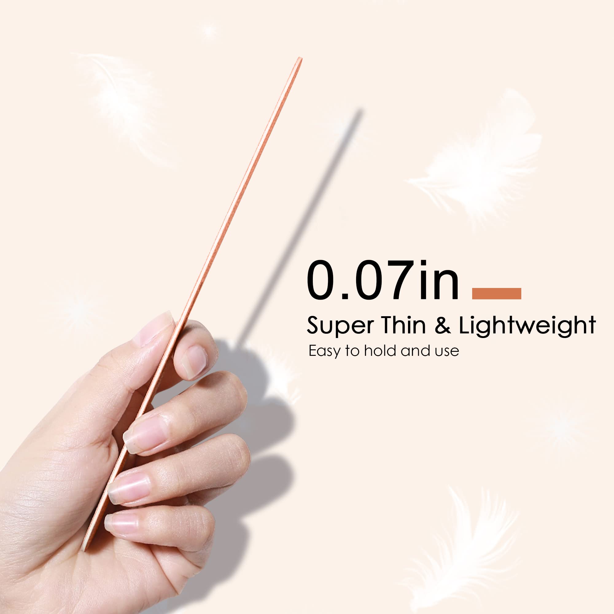 Canvalite Nail File Large Emery Boards For Nails,180 Grit Nail Files For Natural Nails, Thin Emory Nail File Pack Manicure Tool
