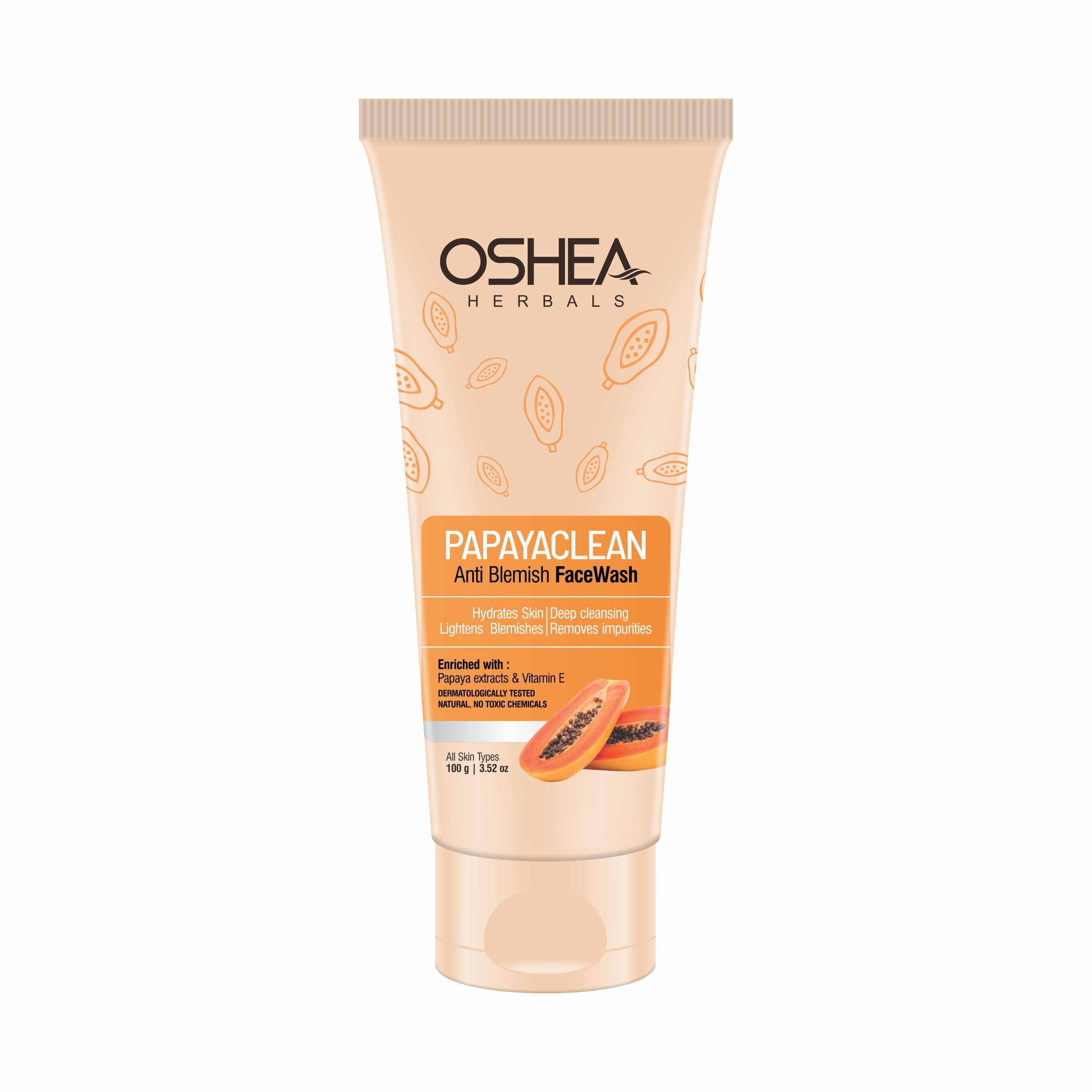 Oshea Herbals Papayaclean Anti Blemishes Face Wash For Women & Men | Removes Impurities & Lightens Blemishes | Boost Hydration &